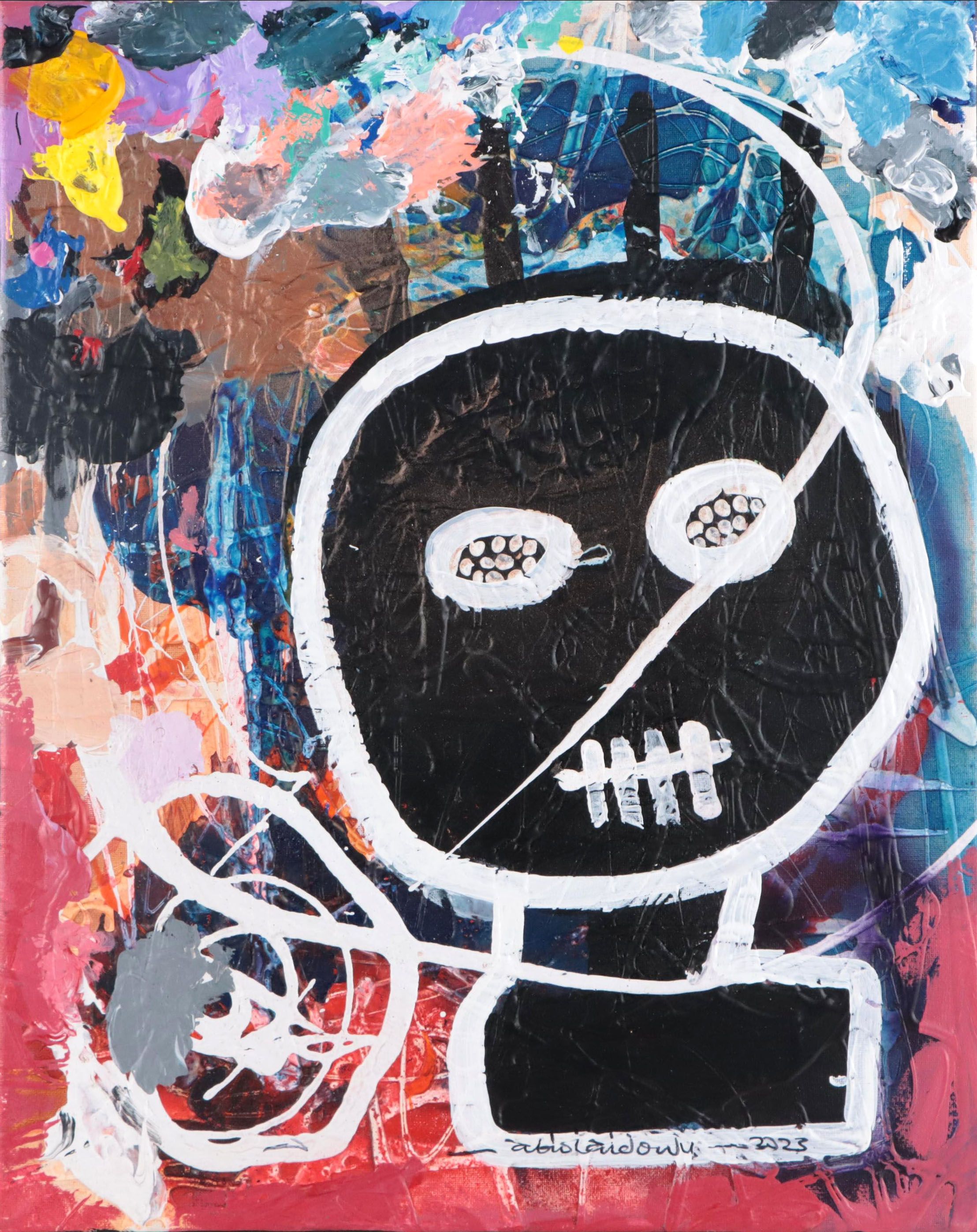 Abiola Idowu Mixed Media Painting, 2023