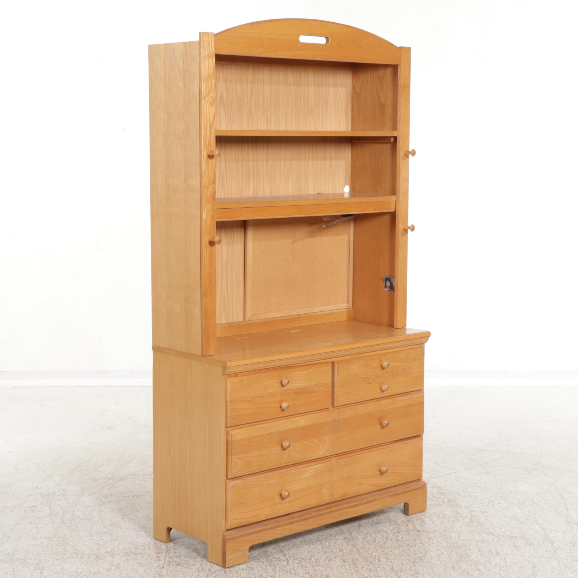 Bassett Furniture Ash Bedroom Suite with Desk and Twin Bed