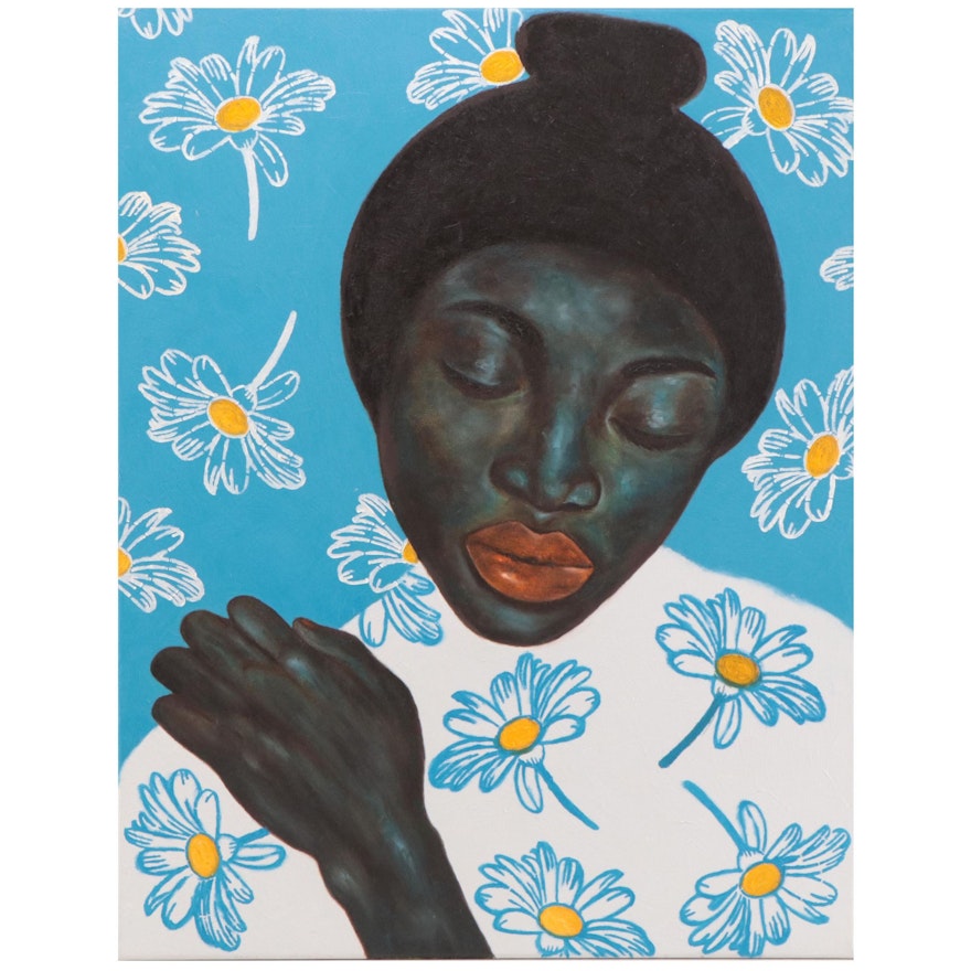 Oluwakemi Omowaire Oil Painting "To Transcend," 21st Century