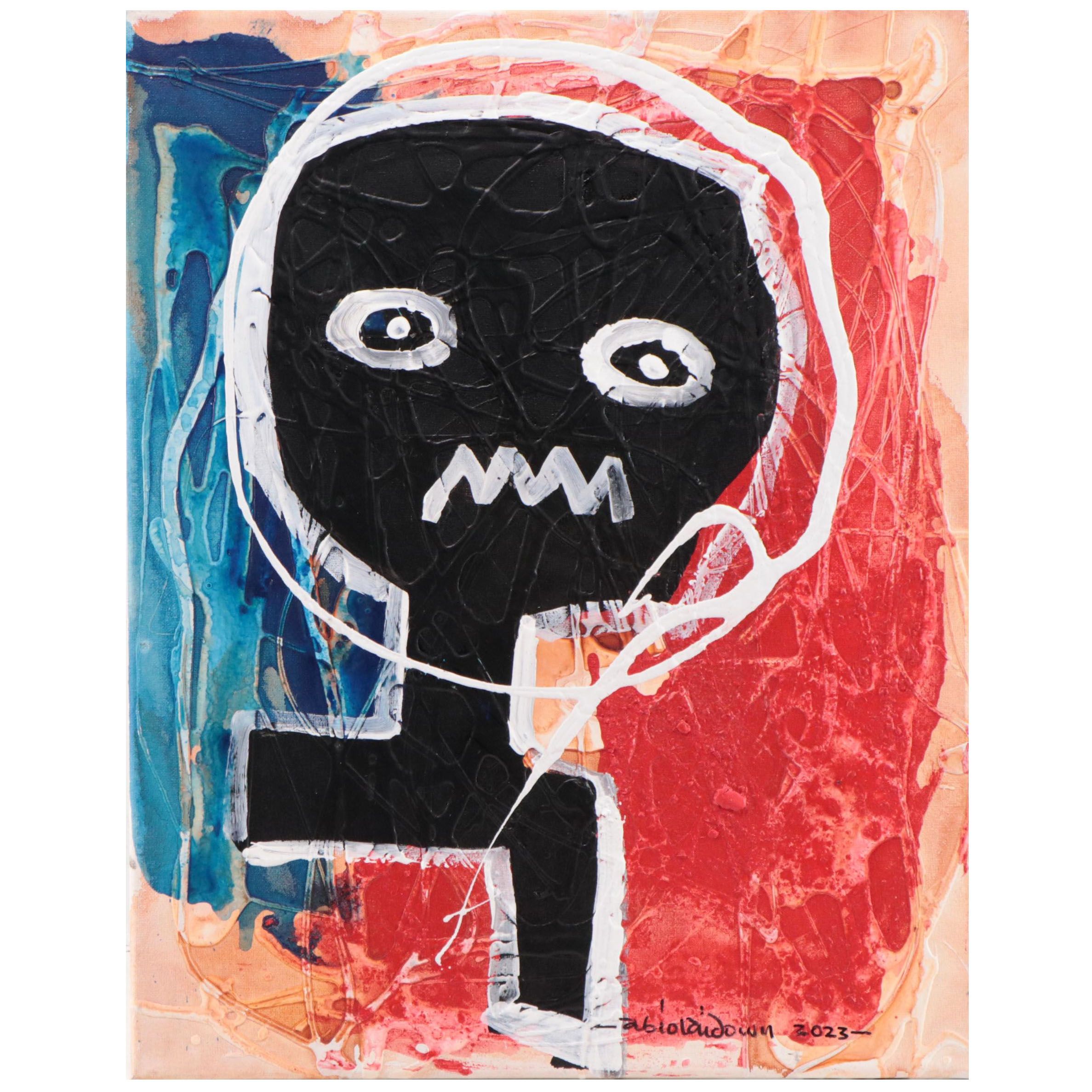 Abiola Idowu Mixed Media Painting "Adventure," 2023