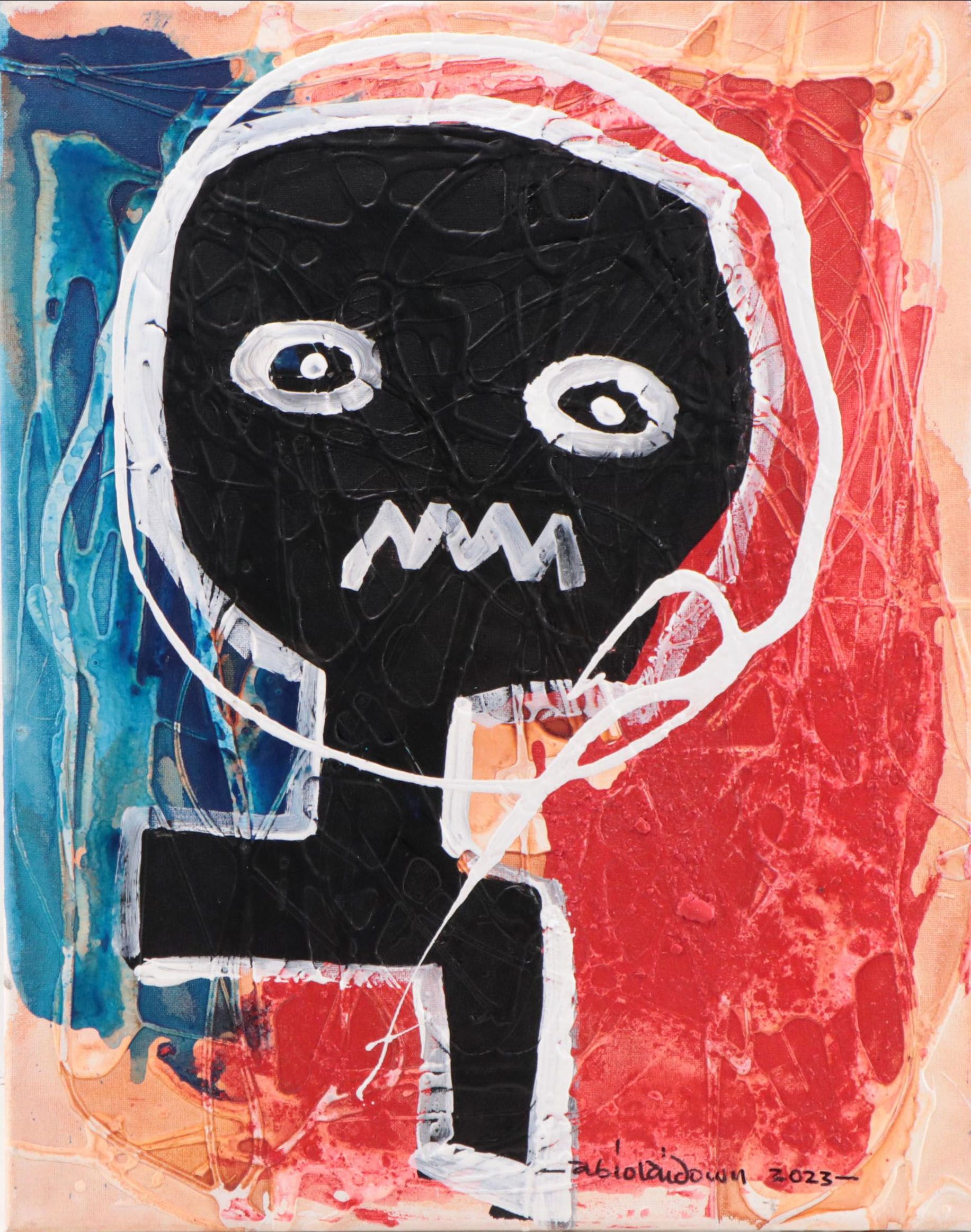 Abiola Idowu Mixed Media Painting "Adventure," 2023