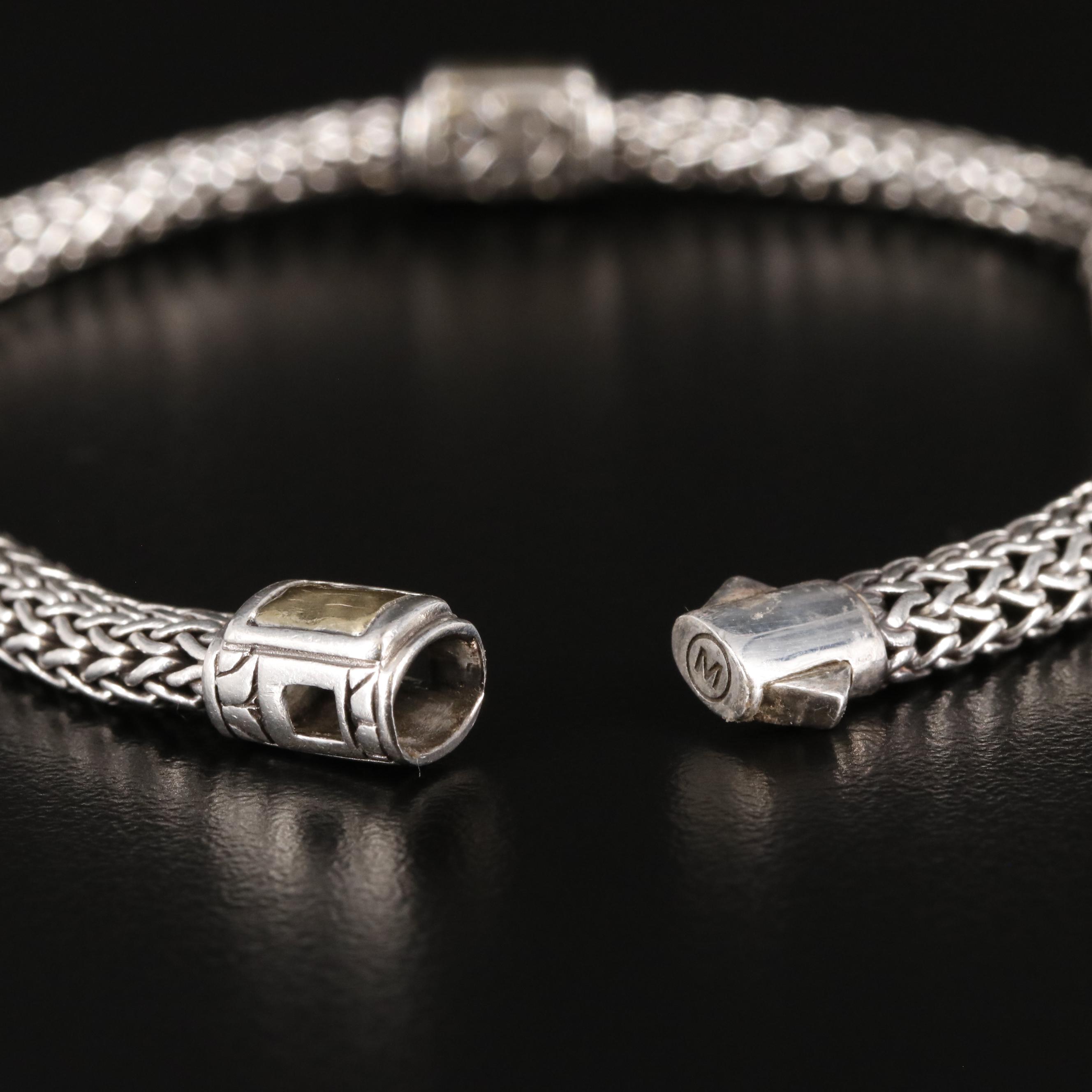 John Hardy Sterling with 18K Accents Classic Chain Four Station Bracelet