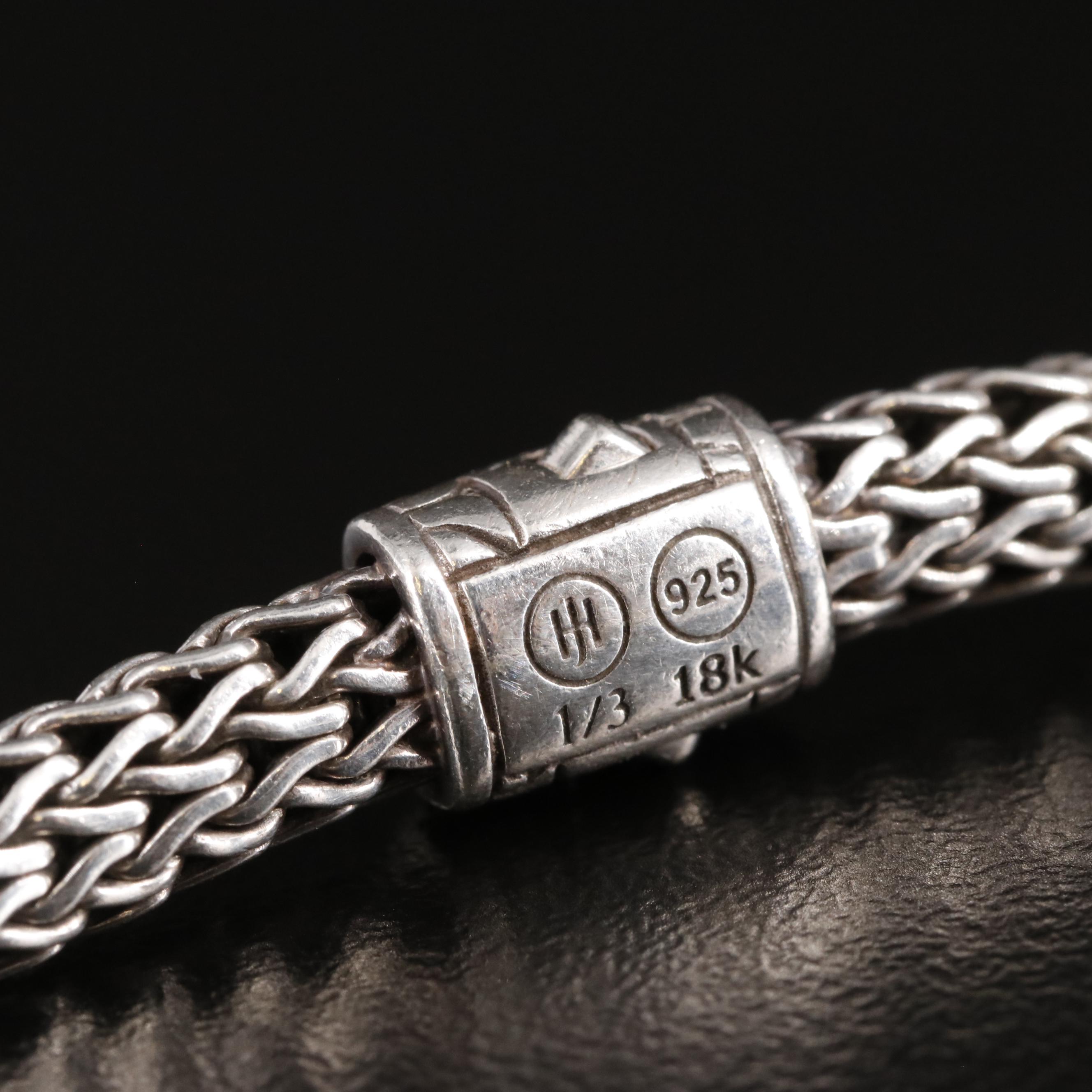 John Hardy Sterling with 18K Accents Classic Chain Four Station Bracelet