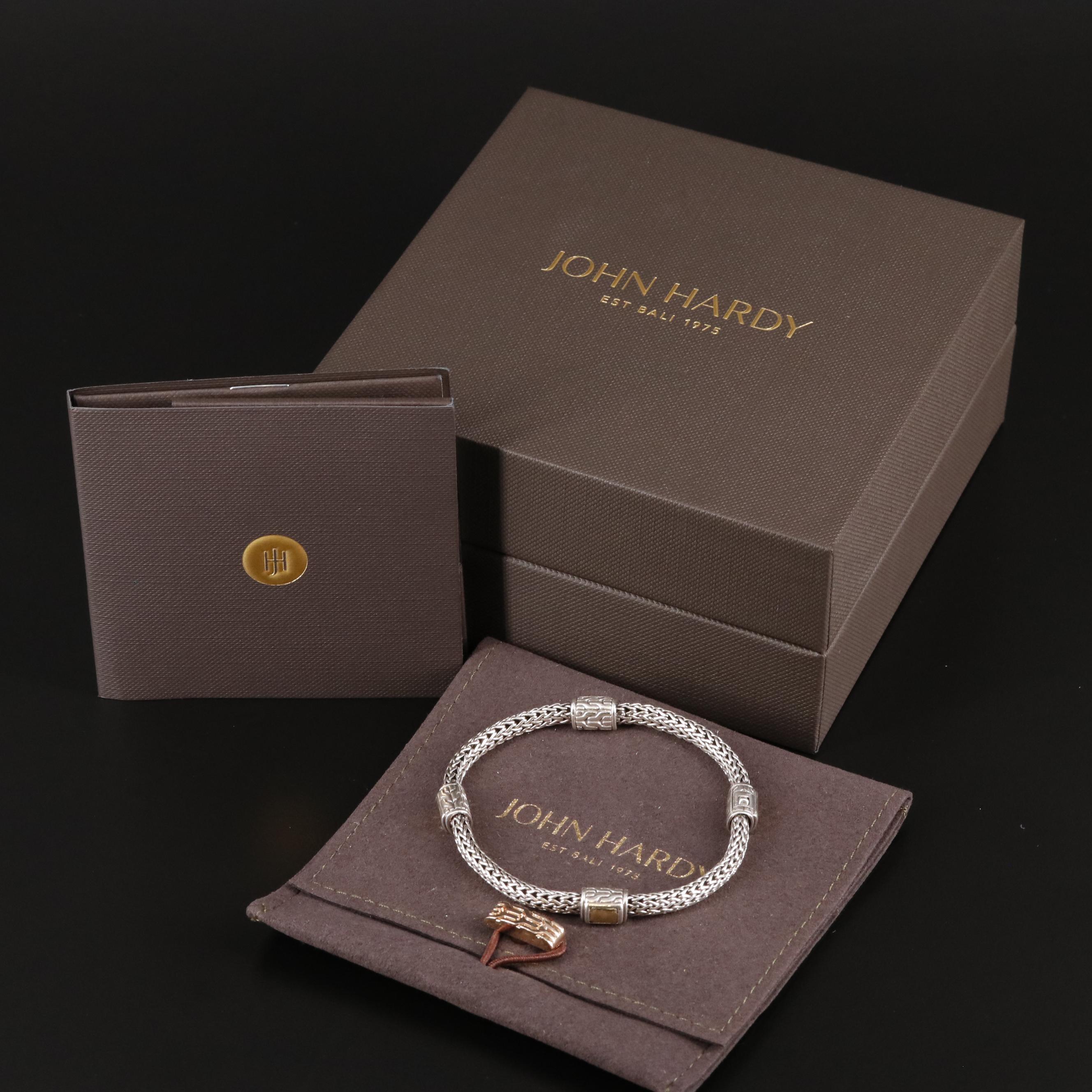 John Hardy Sterling with 18K Accents Classic Chain Four Station Bracelet