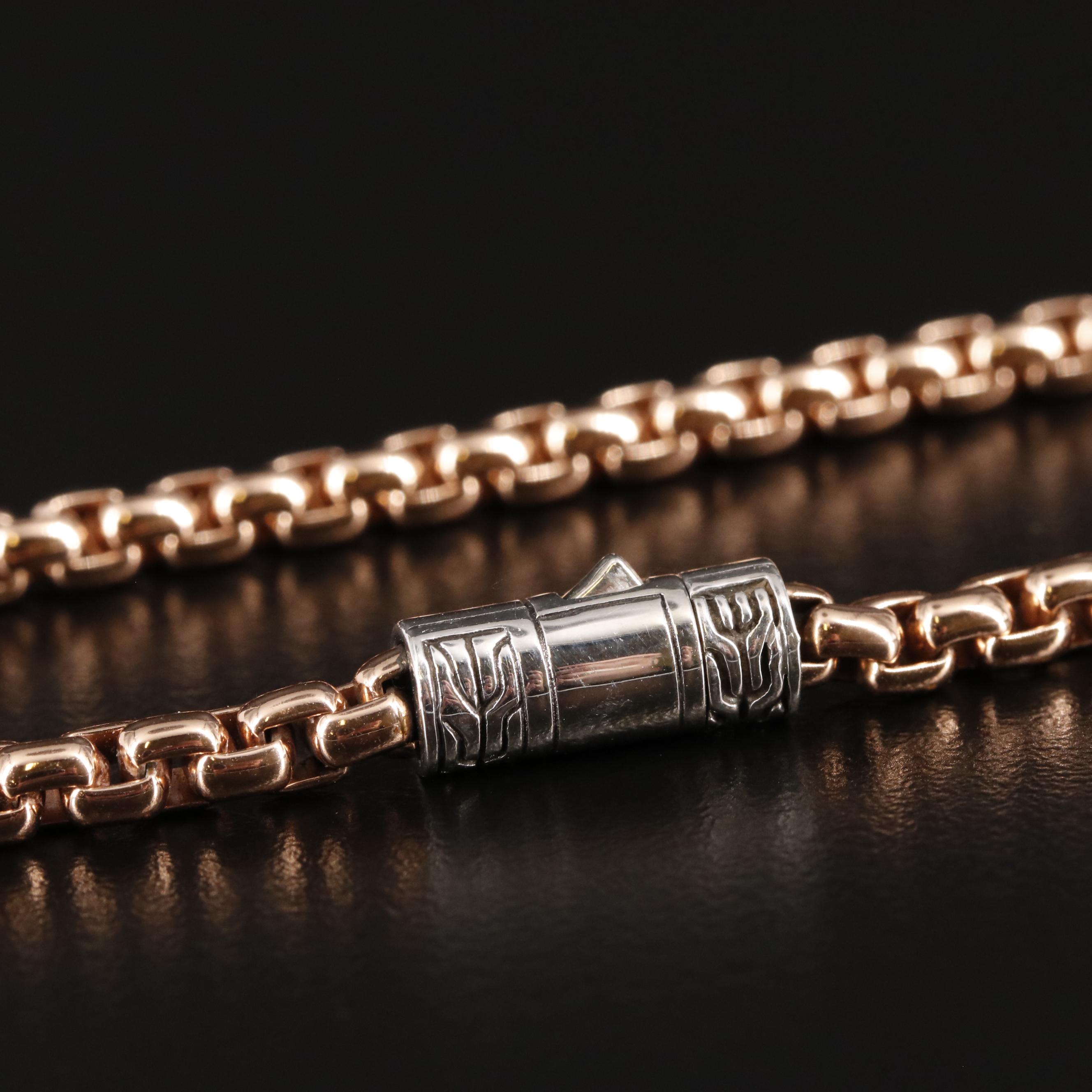 John Hardy Sterling Box Chain Bracelet