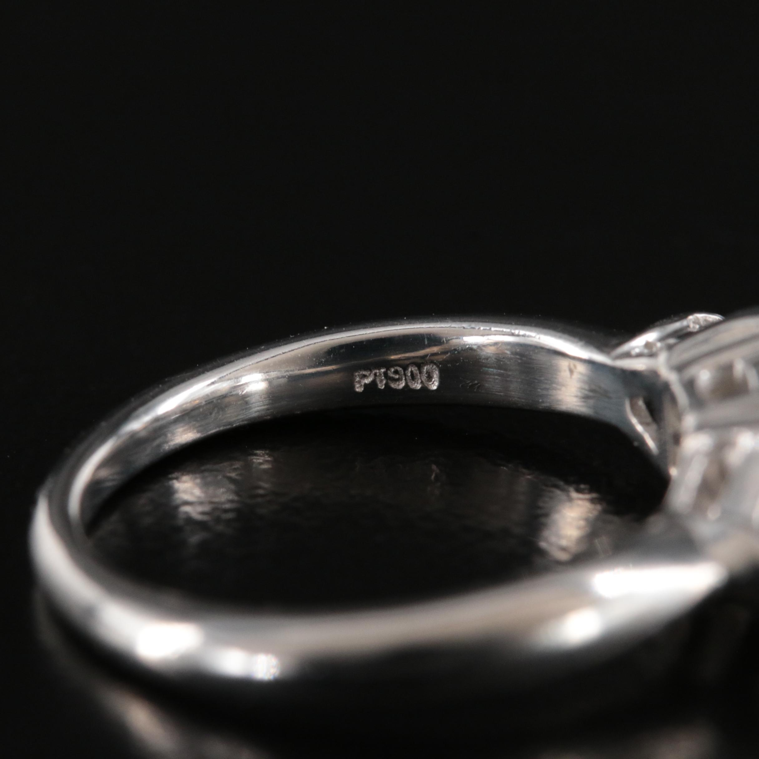 Platinum Zoisite and Diamond Ring with GIA Report