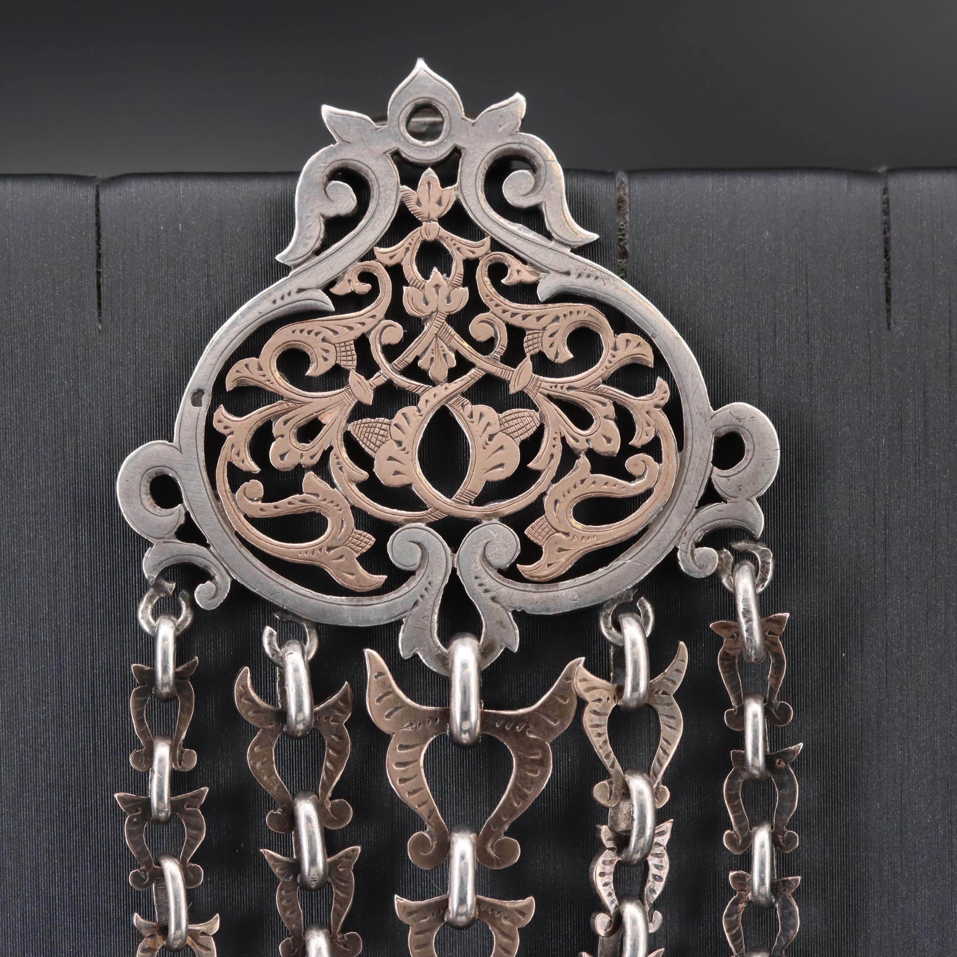 Vintage Chatelaine and 935 Silver LaBelle Pocket Watch