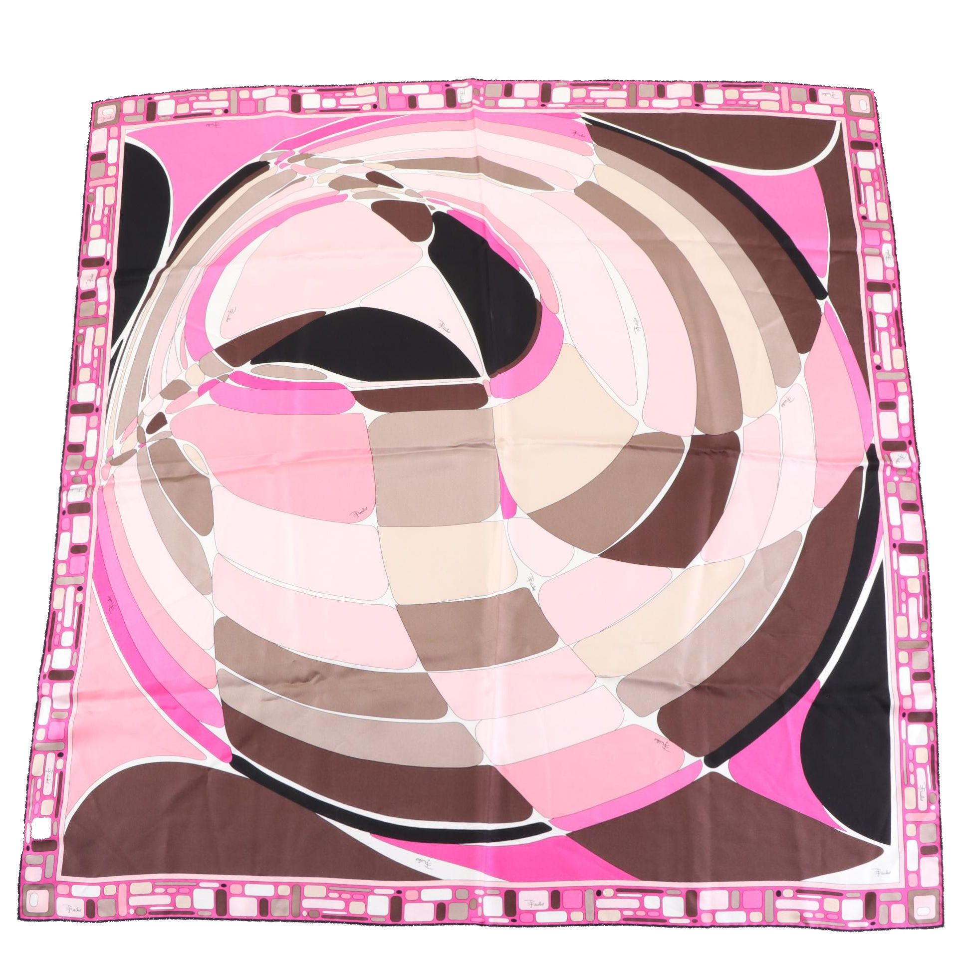 Emilio Pucci Firenze Silk Twill Multicolor Scarf