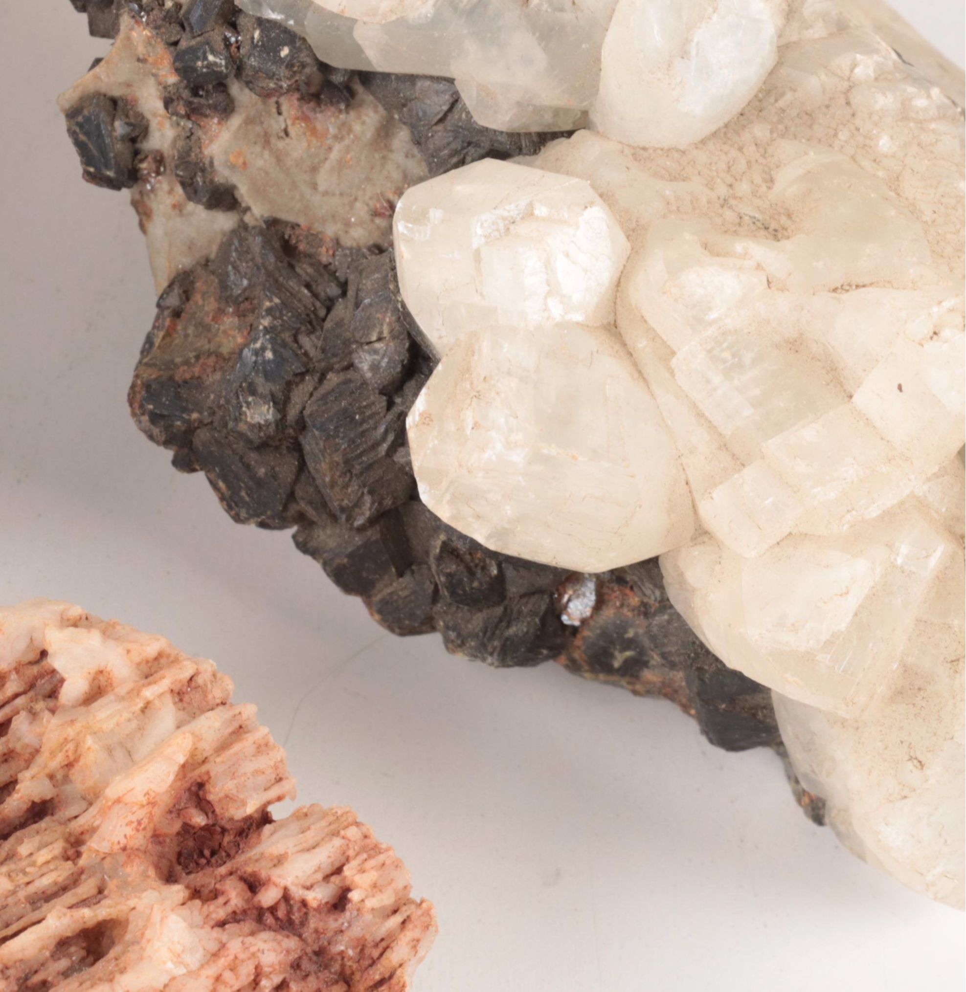 Calcite Sphalerite, Quartz and Tourmaline Quartz Specimens