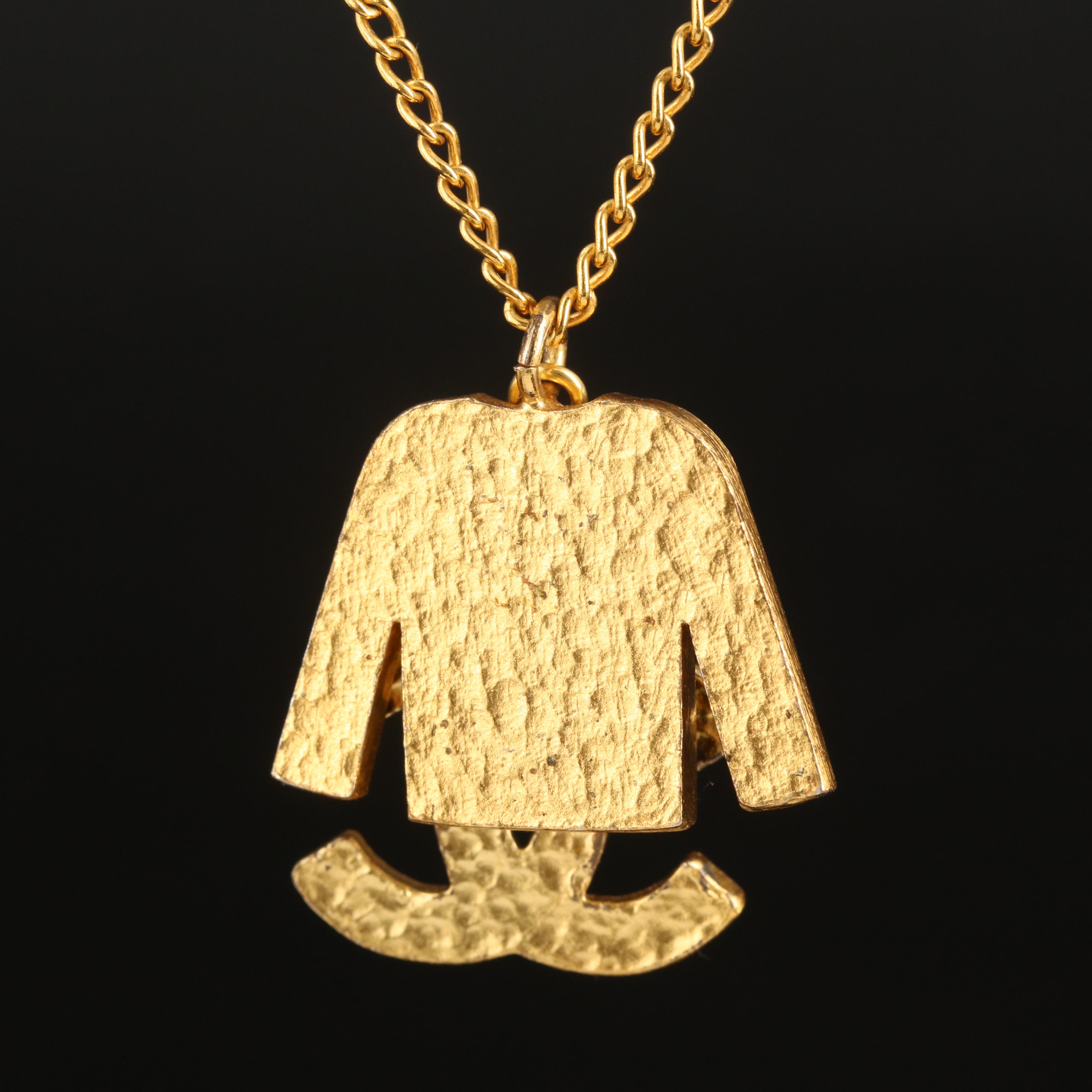 Chanel Enamel and Faux Pearl Charm Necklace