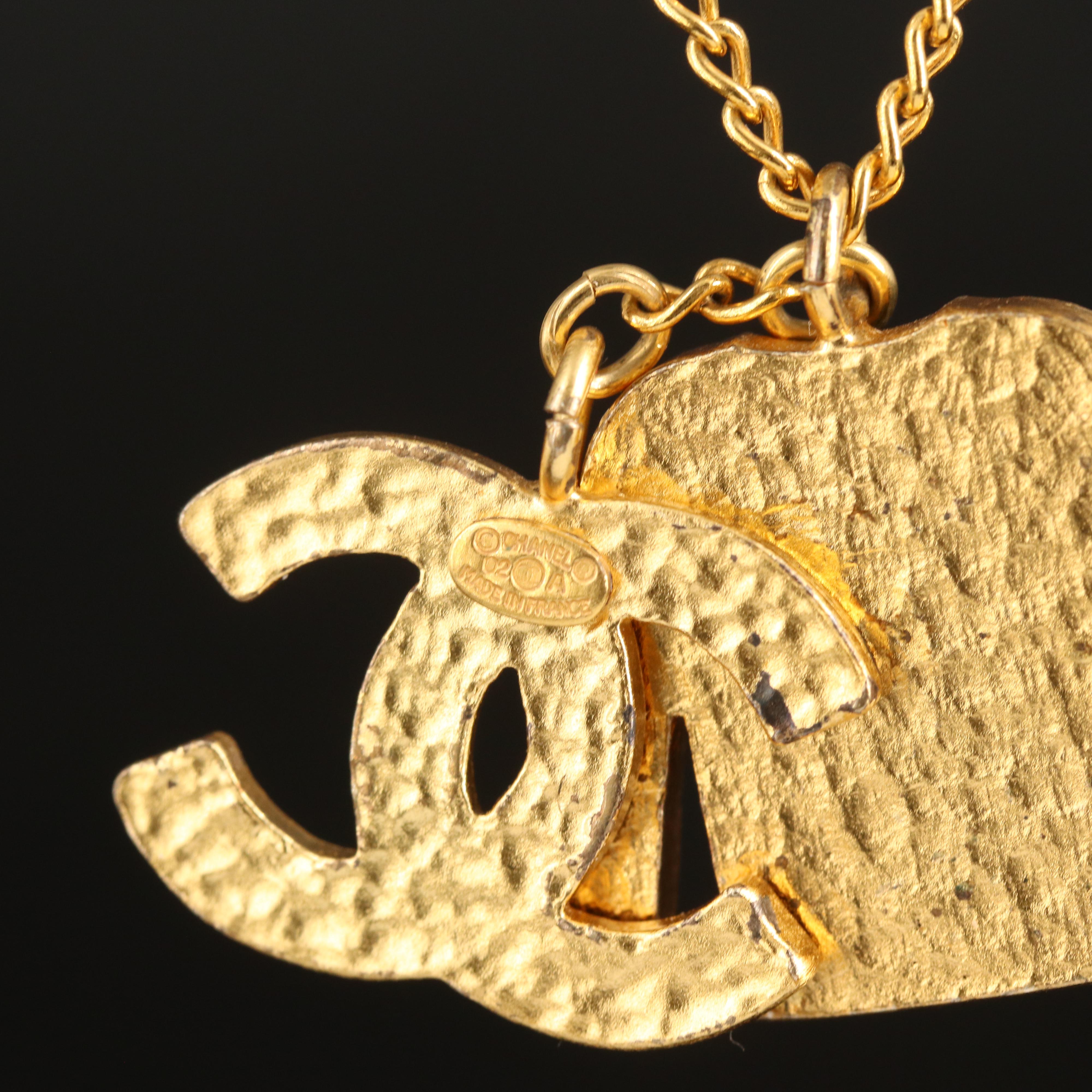 Chanel Enamel and Faux Pearl Charm Necklace