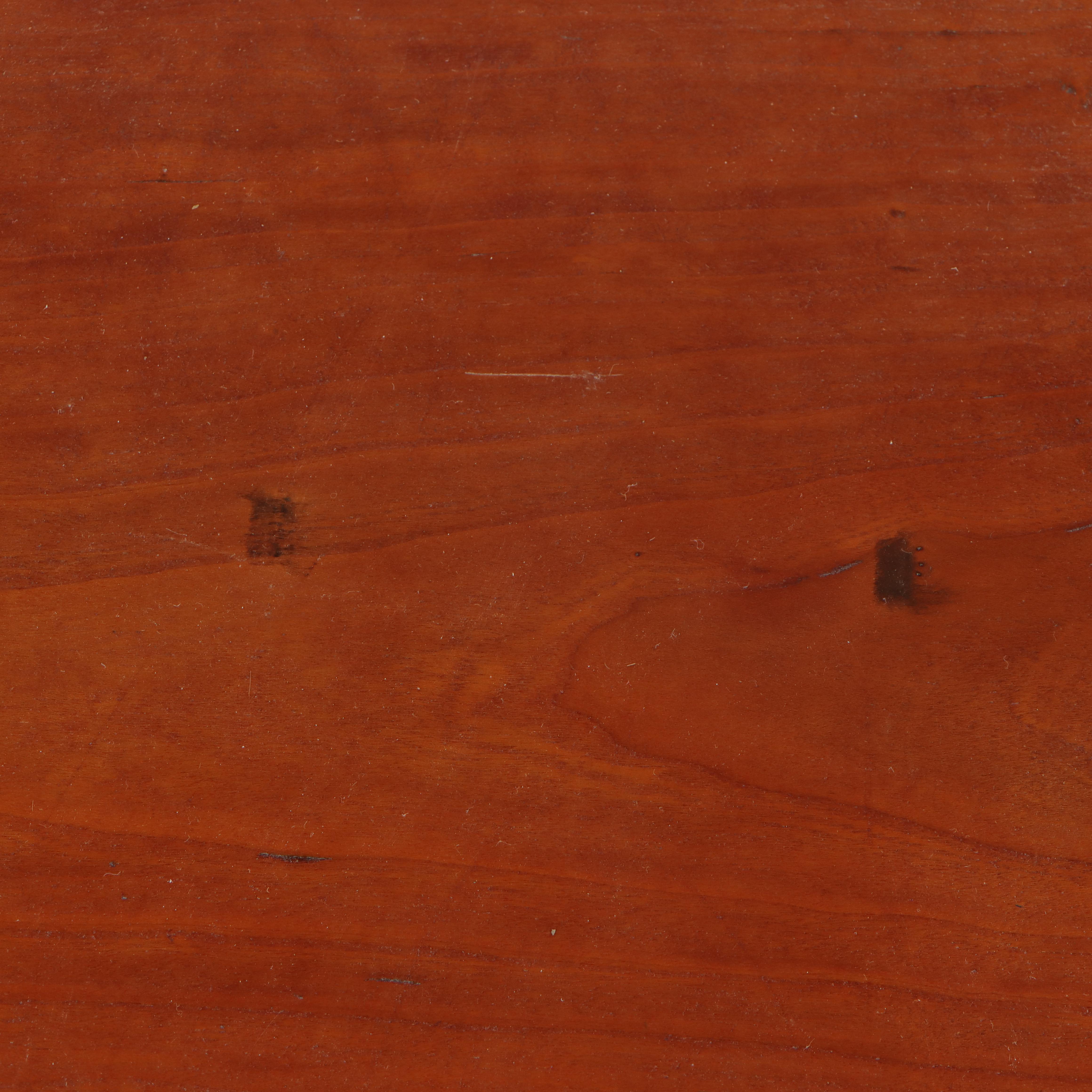 American Empire Cherrywood Two-Drawer Side Table, Mid-19th Century