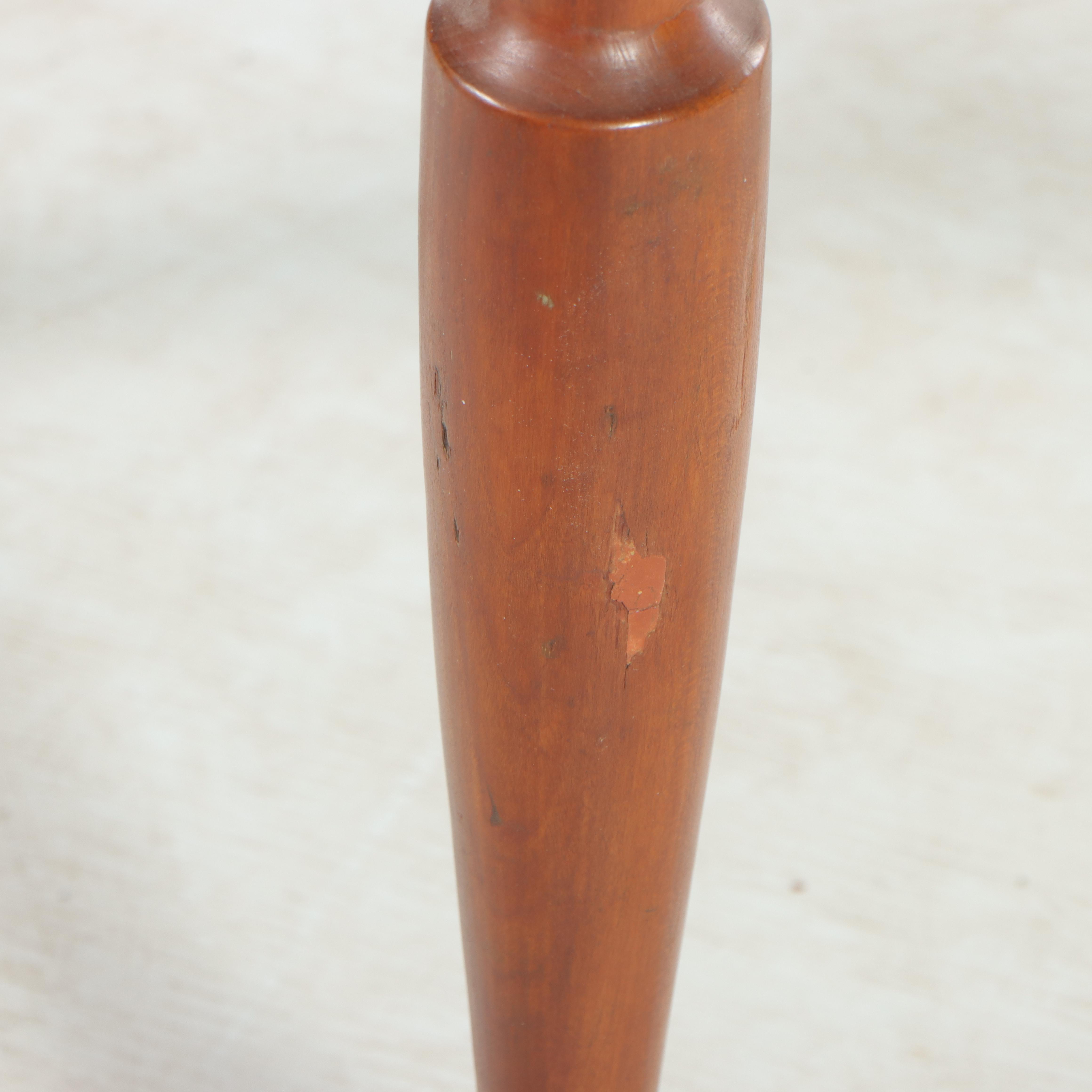 American Empire Cherrywood Two-Drawer Side Table, Mid-19th Century