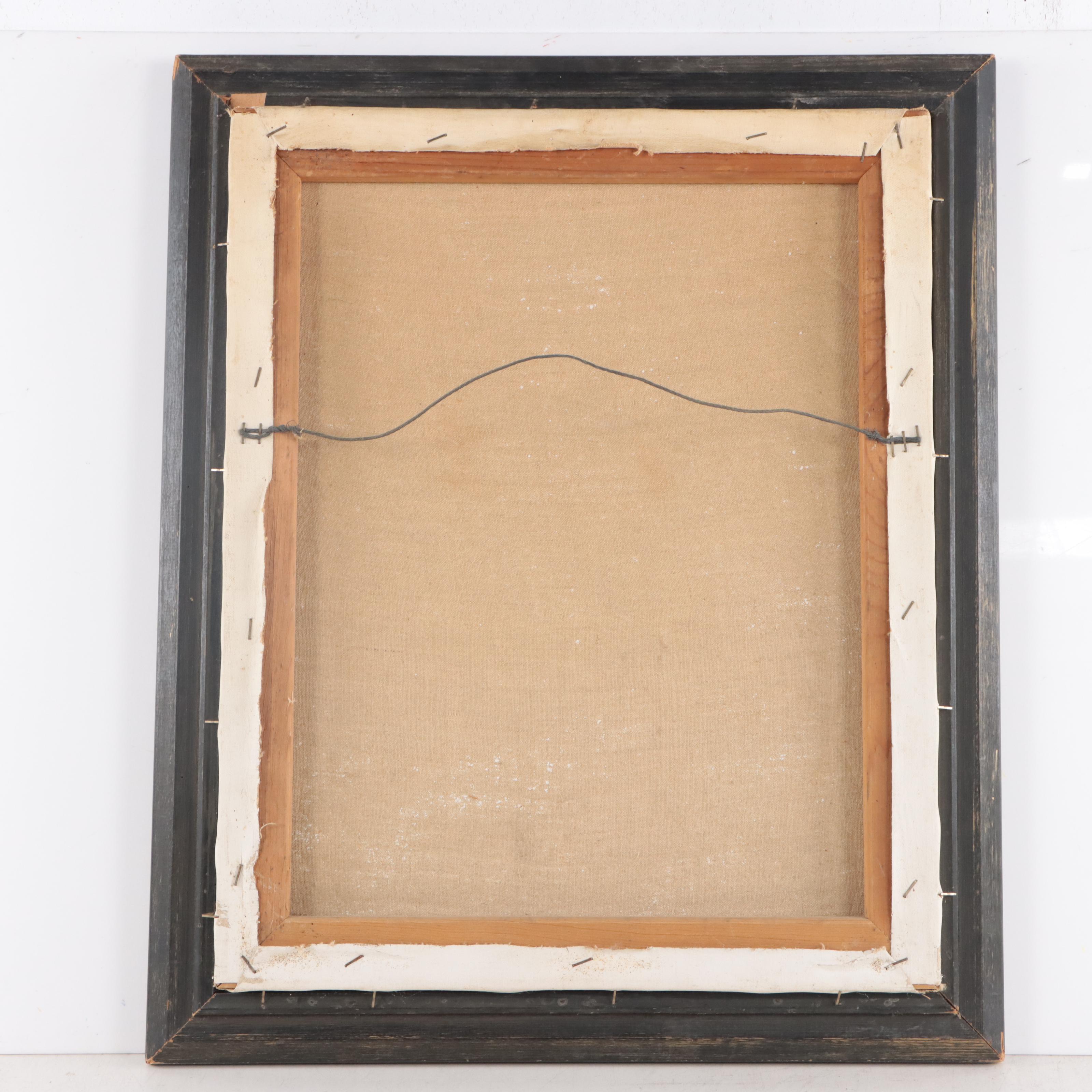 Portrait Oil Painting of Man With Book