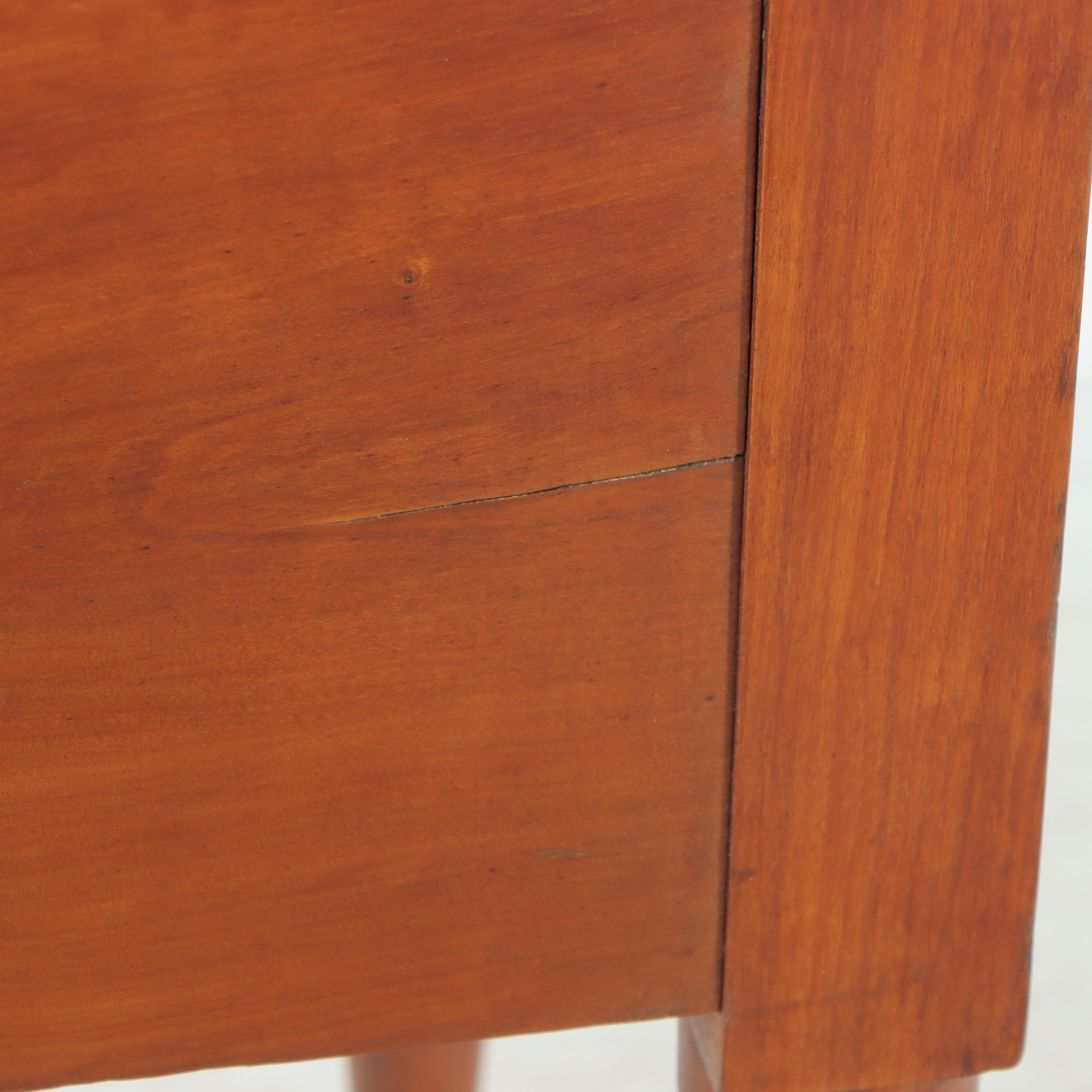 American Empire Cherrywood Two-Drawer Side Table, Mid-19th Century