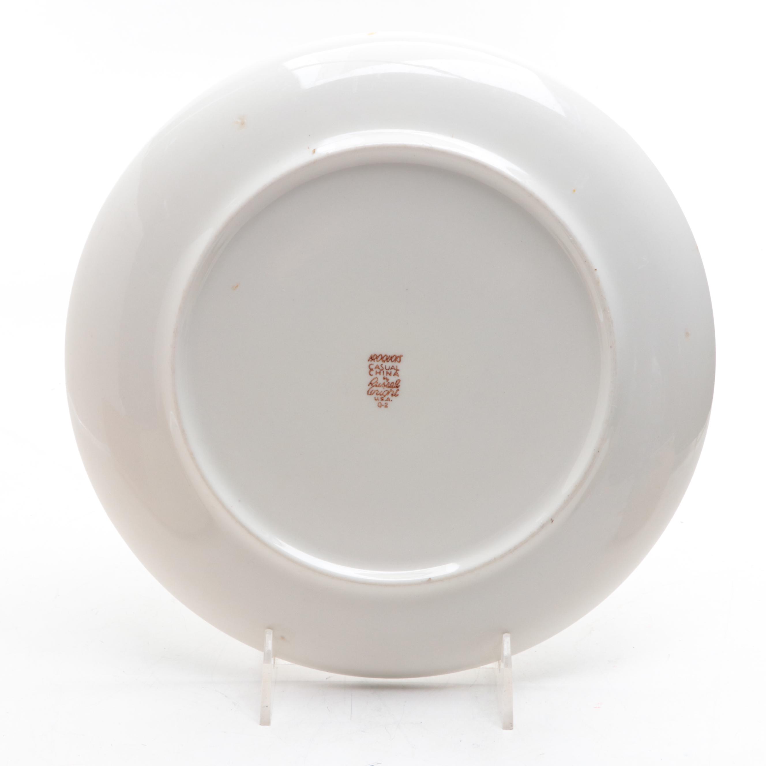 Russell Wright Iroquois China Plates with Haeger and Other Pottery