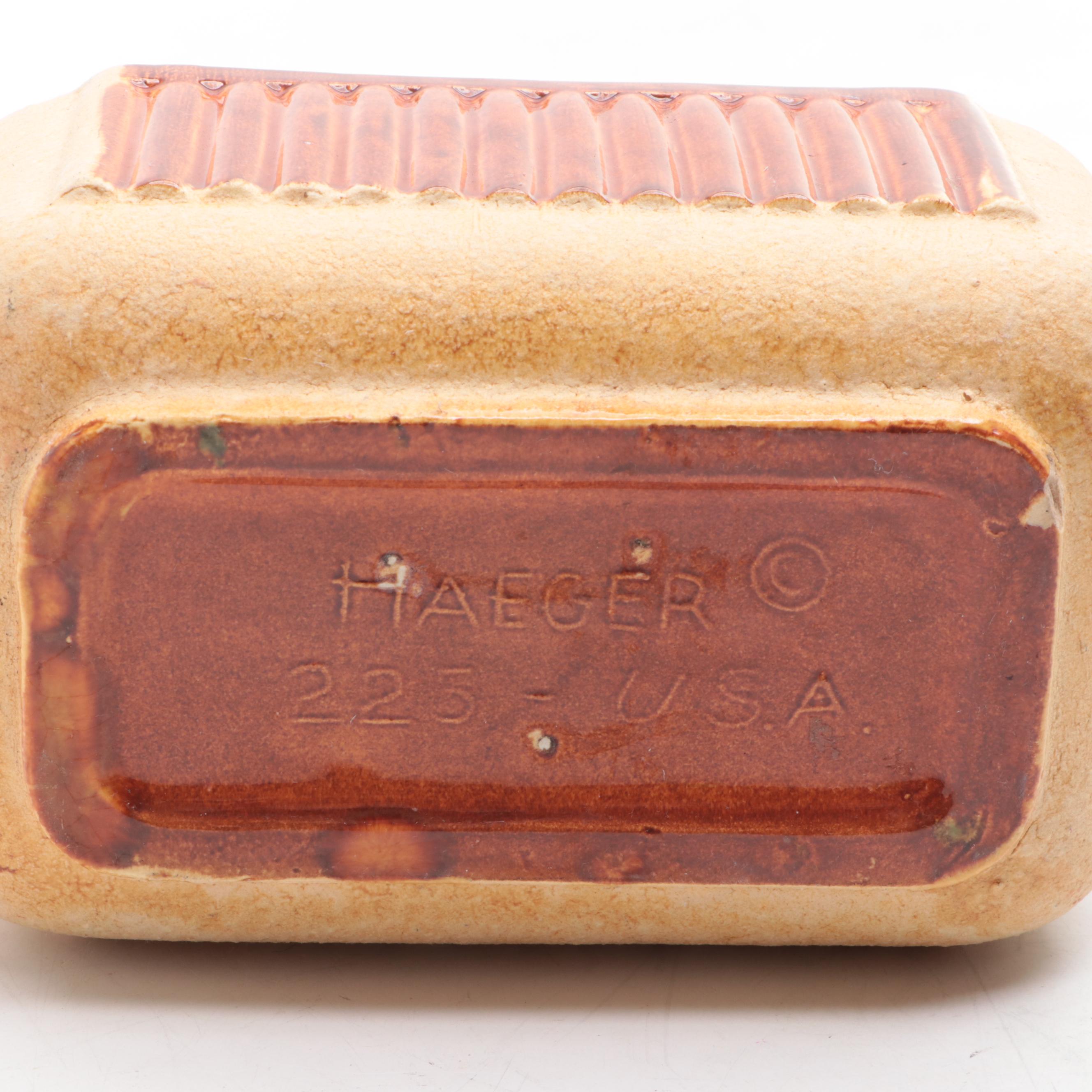 Russell Wright Iroquois China Plates with Haeger and Other Pottery