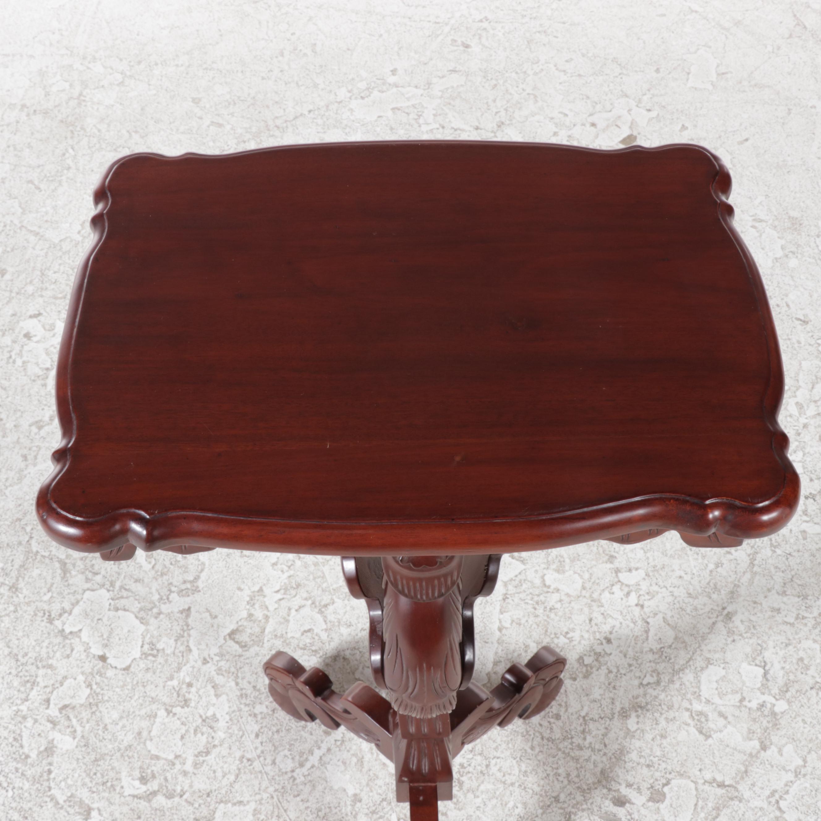 Indonesian Carved Hardwood Figural Pedestal