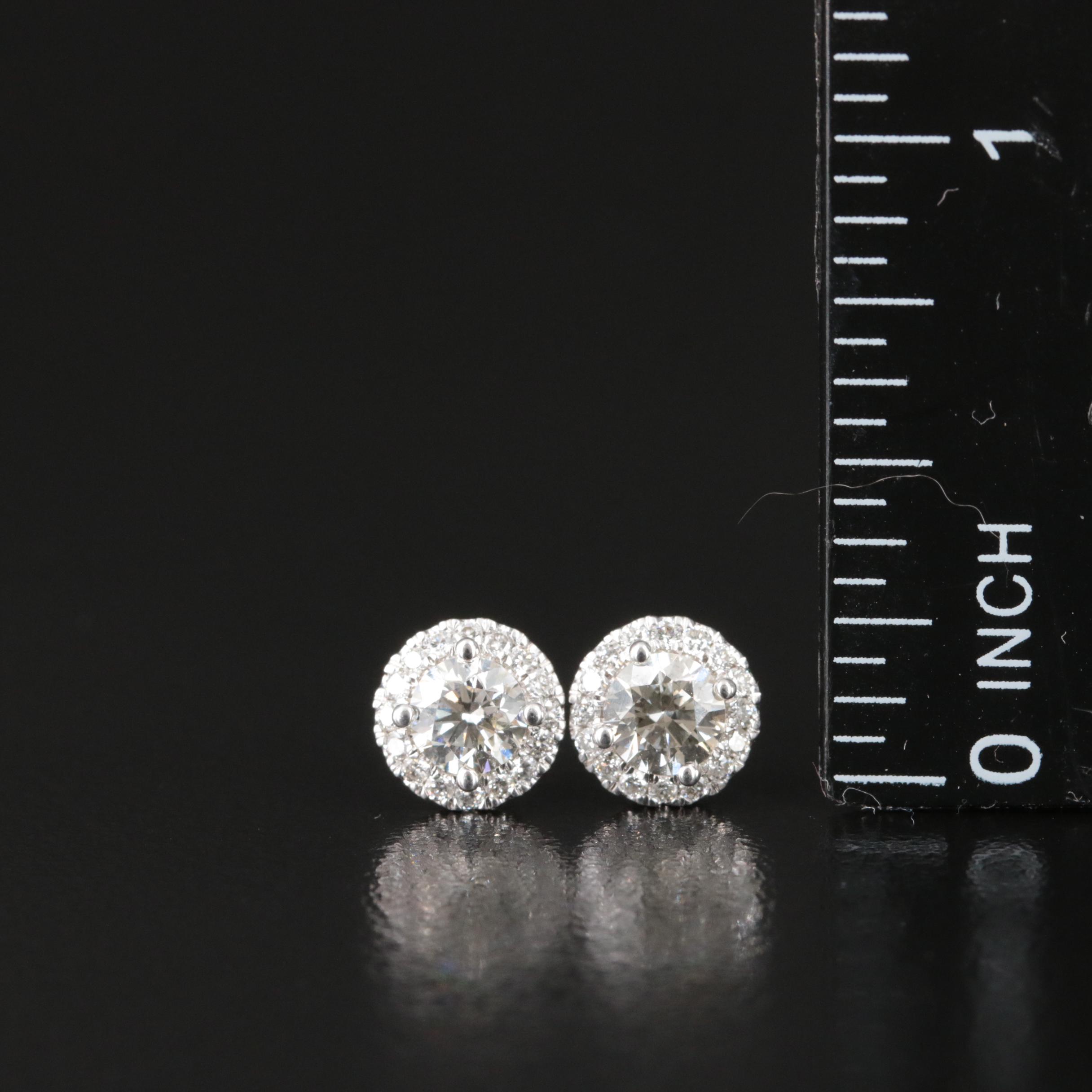 14K 0.97 CTW Lab Grown Diamond Stud Earrings