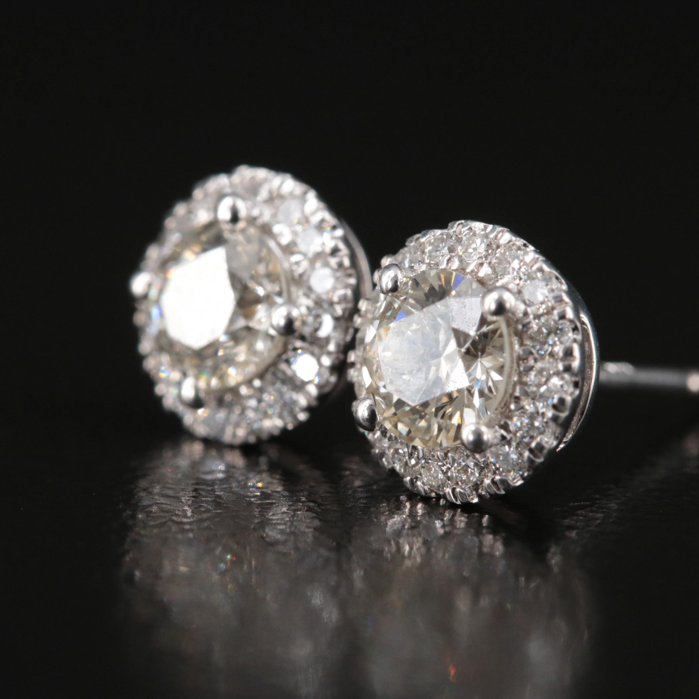 14K 0.97 CTW Lab Grown Diamond Stud Earrings