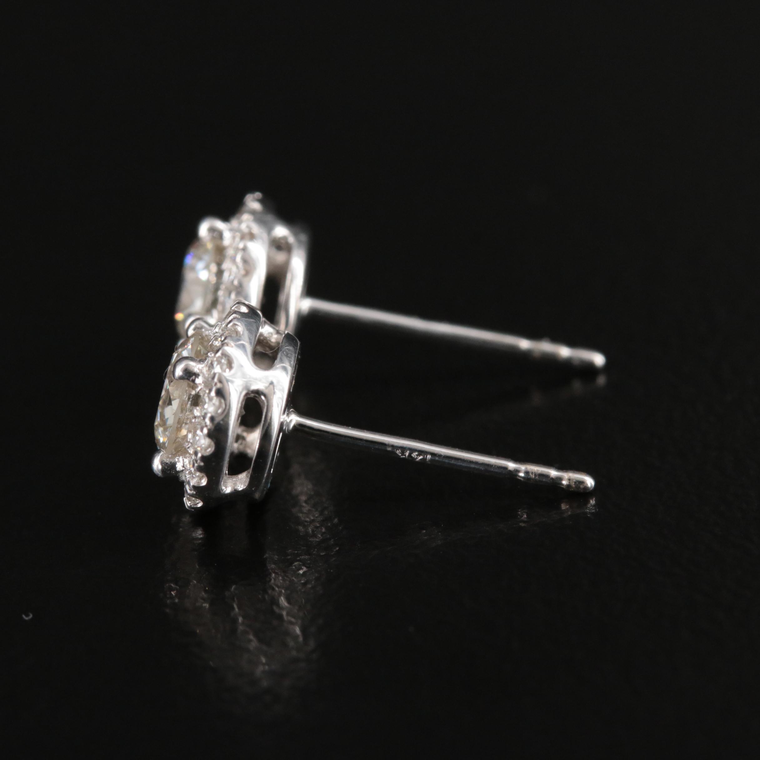 14K 0.97 CTW Lab Grown Diamond Stud Earrings