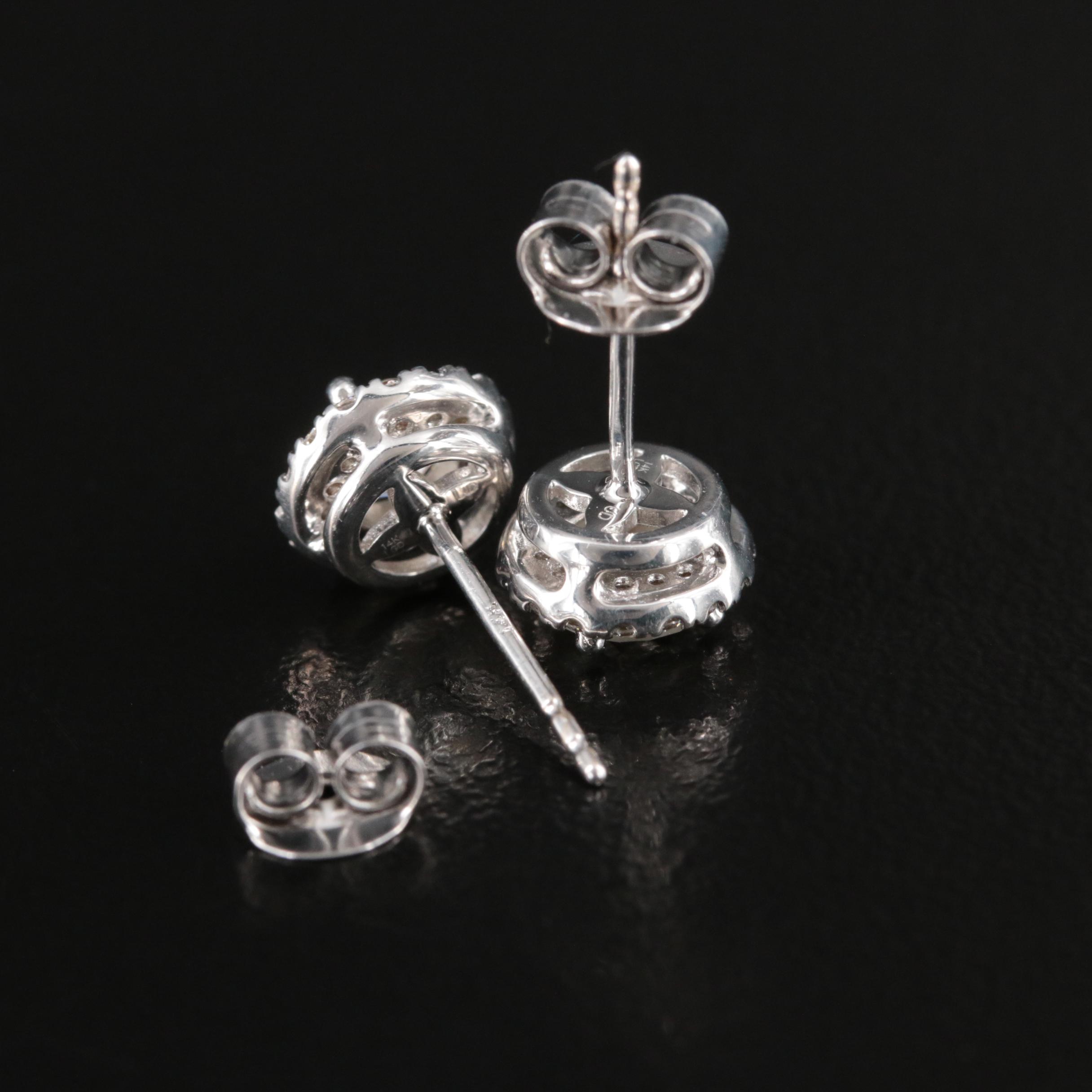 14K 0.97 CTW Lab Grown Diamond Stud Earrings