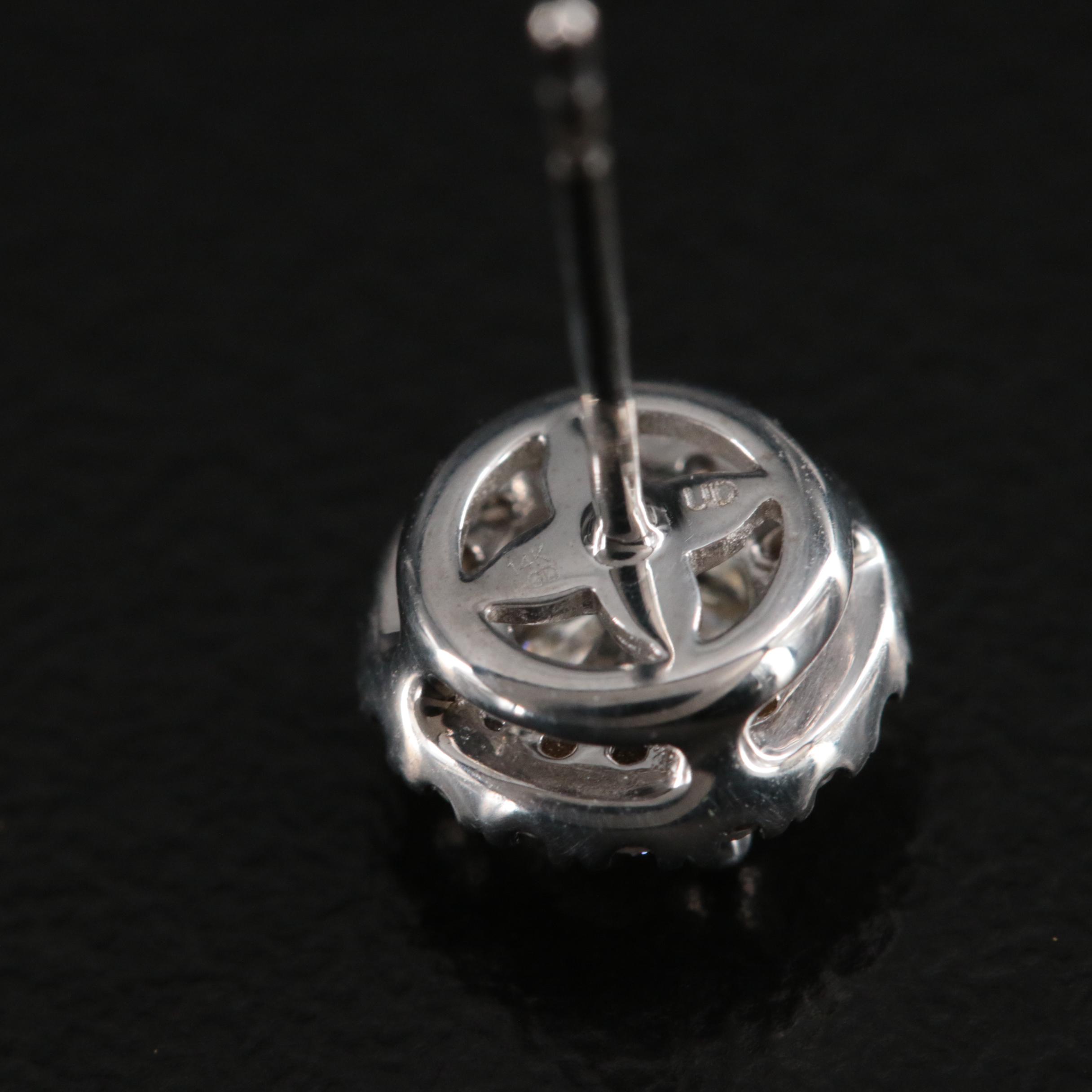 14K 0.97 CTW Lab Grown Diamond Stud Earrings