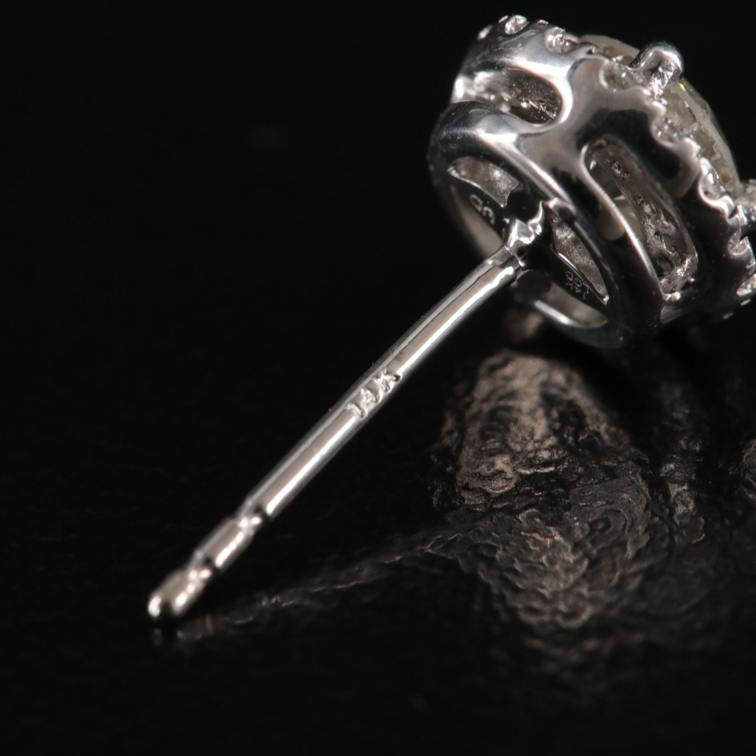 14K 0.97 CTW Lab Grown Diamond Stud Earrings