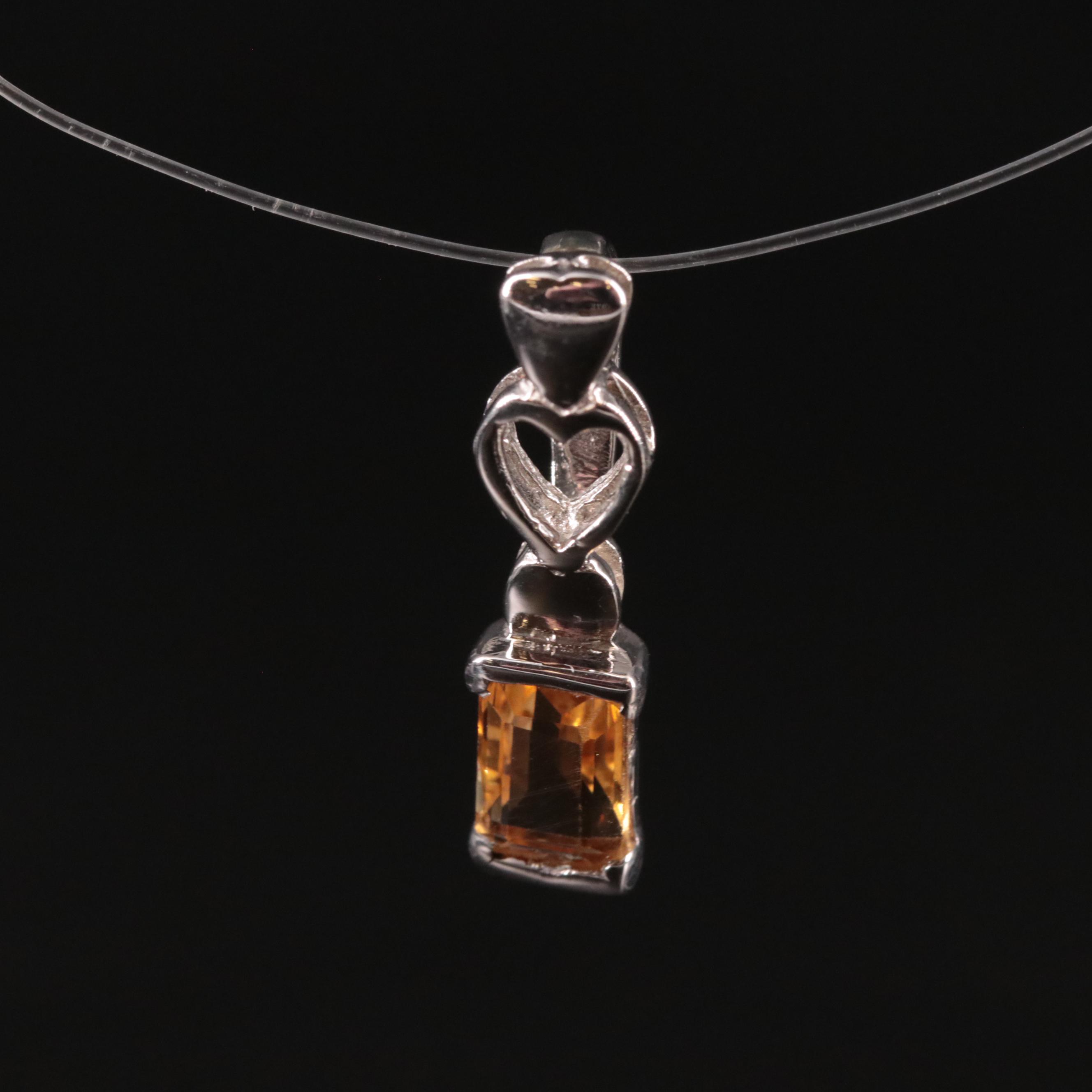 Sterling Citrine Pendant