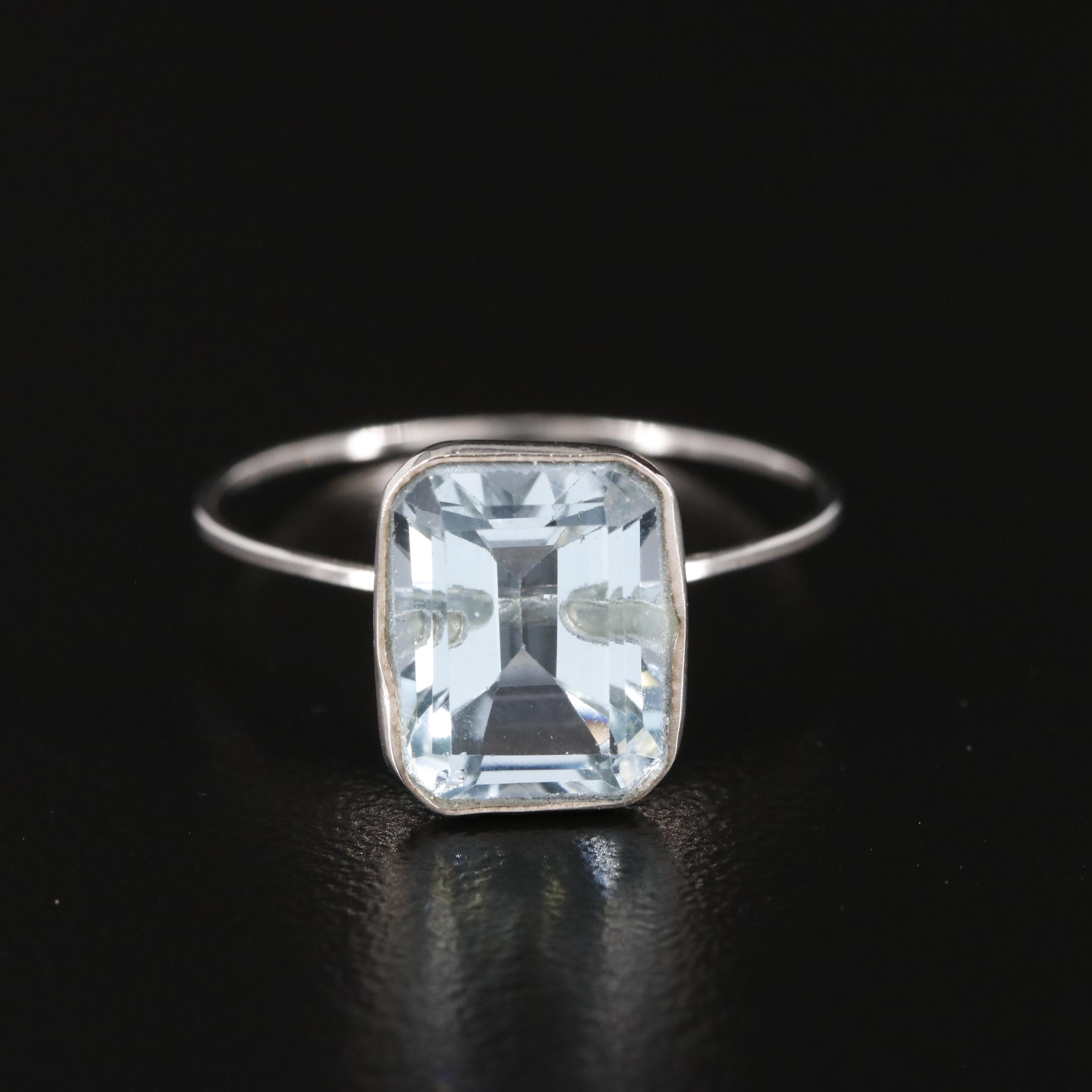 14K Blue Topaz Ring