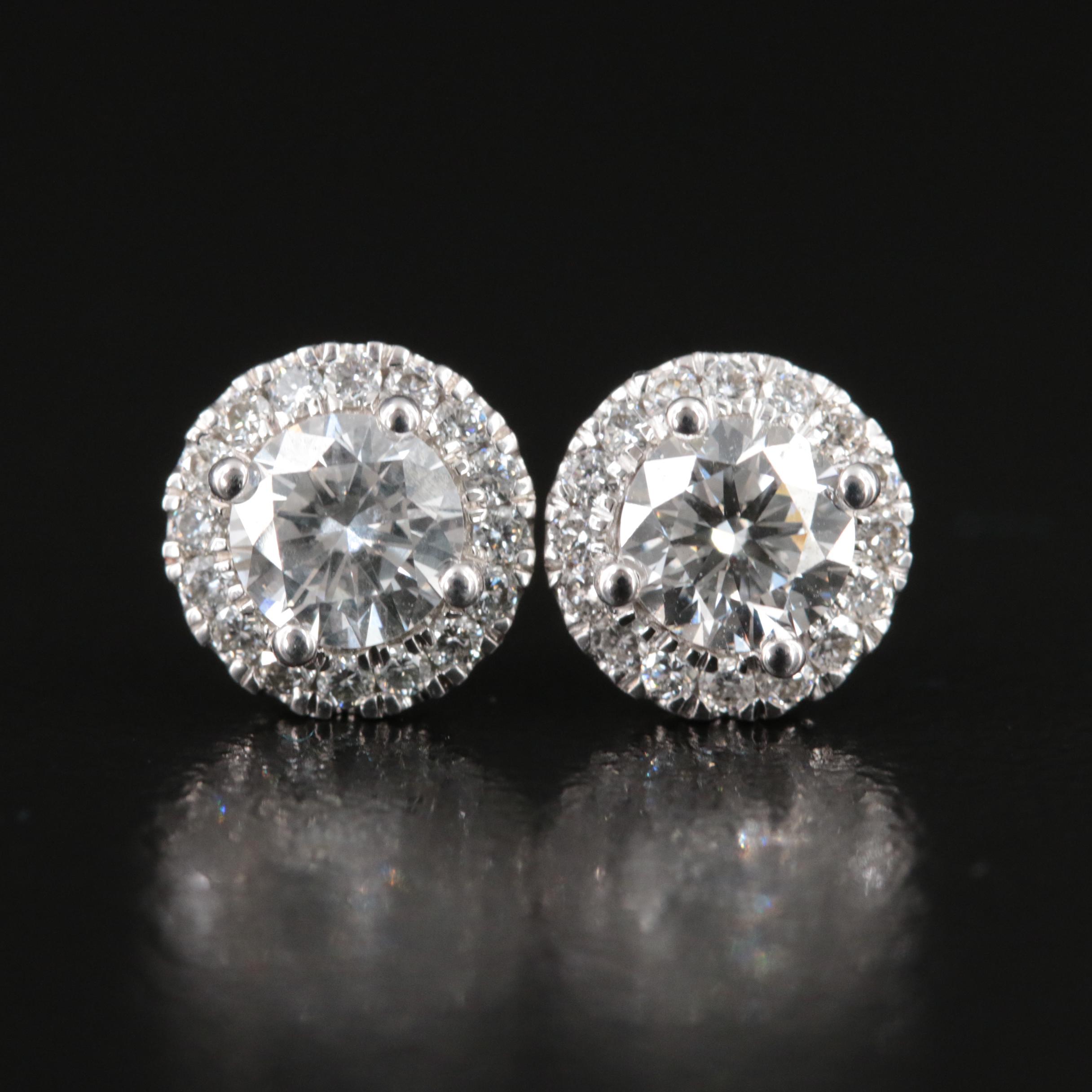 14K 0.96 CTW Lab Grown Diamond Stud Earrings