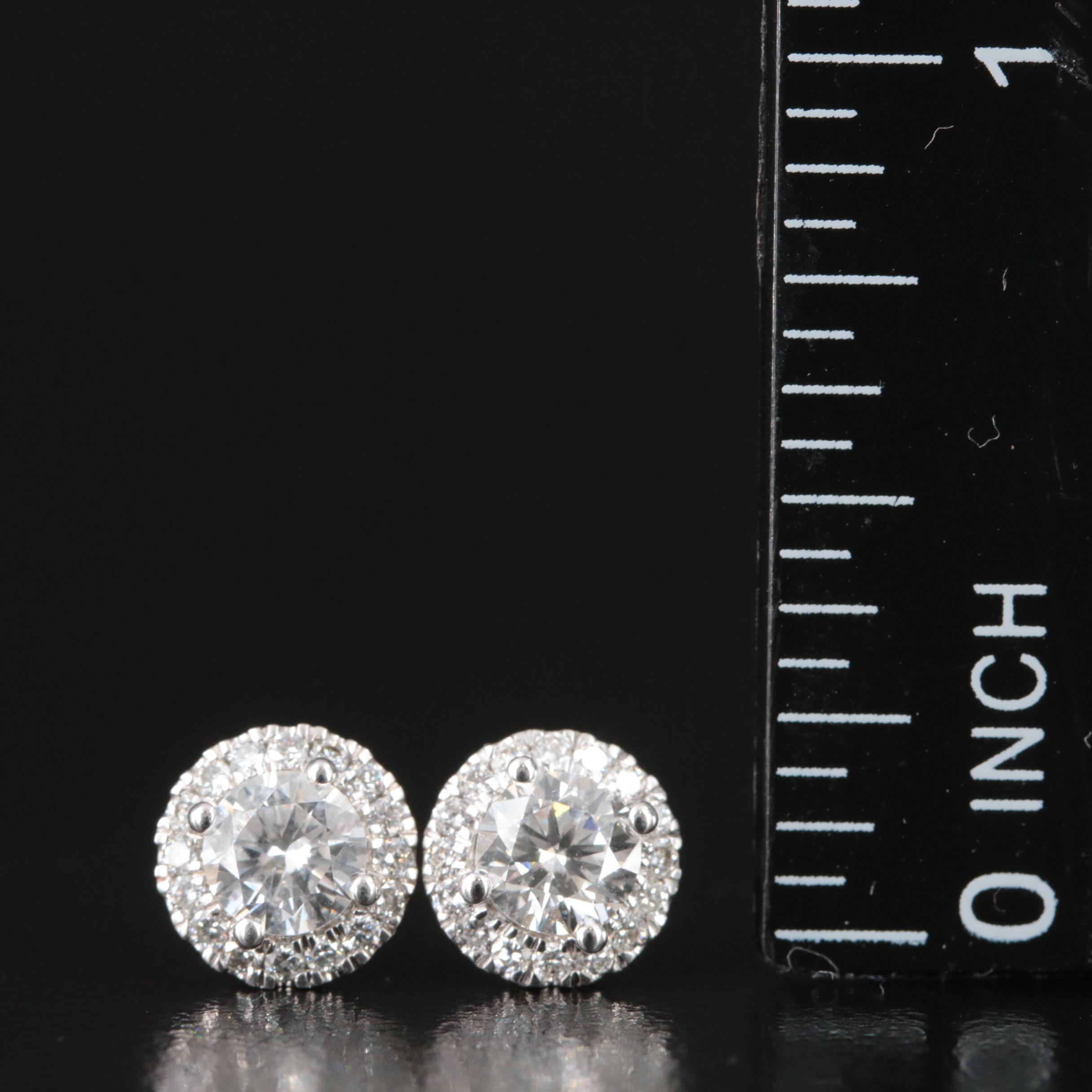 14K 0.96 CTW Lab Grown Diamond Stud Earrings