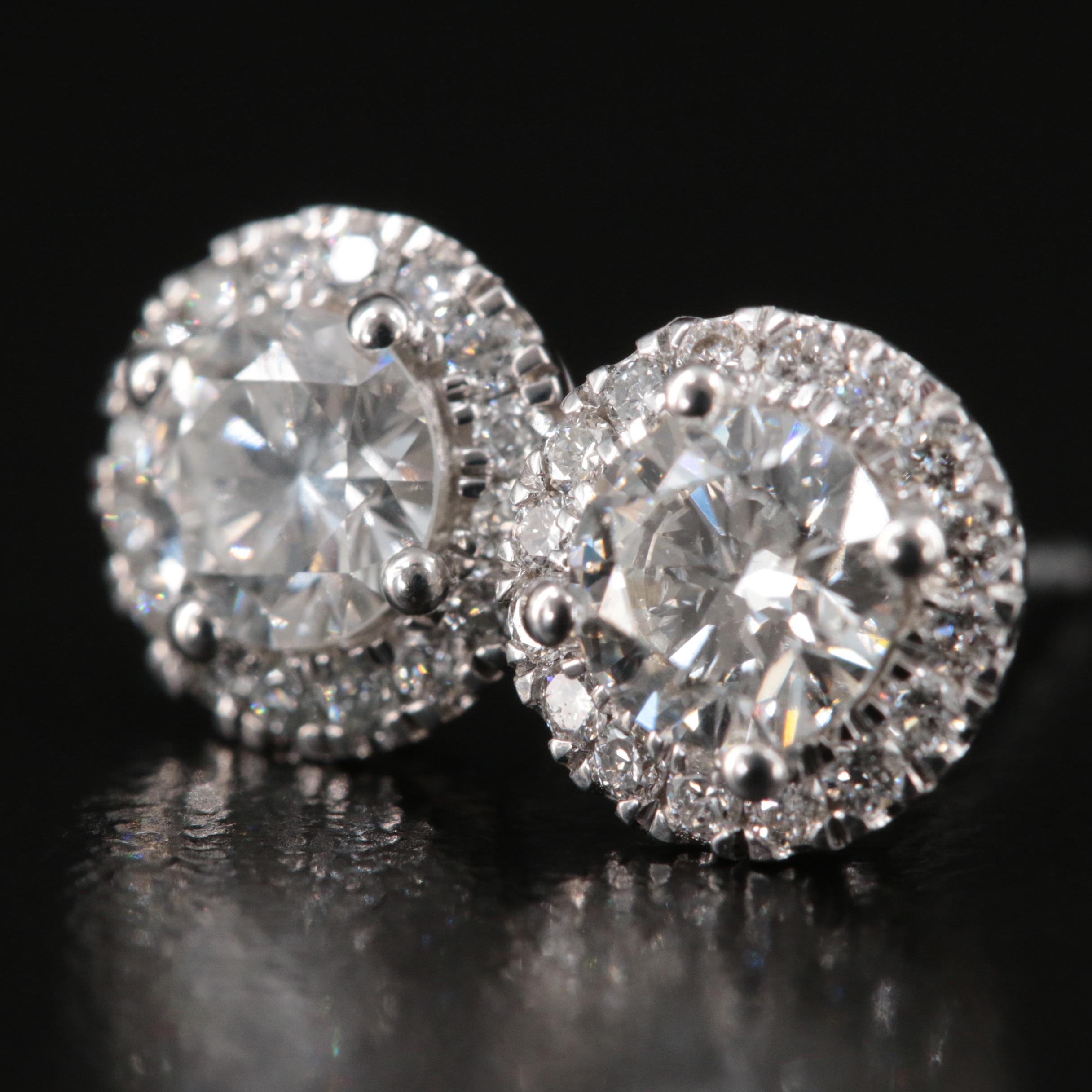 14K 0.96 CTW Lab Grown Diamond Stud Earrings