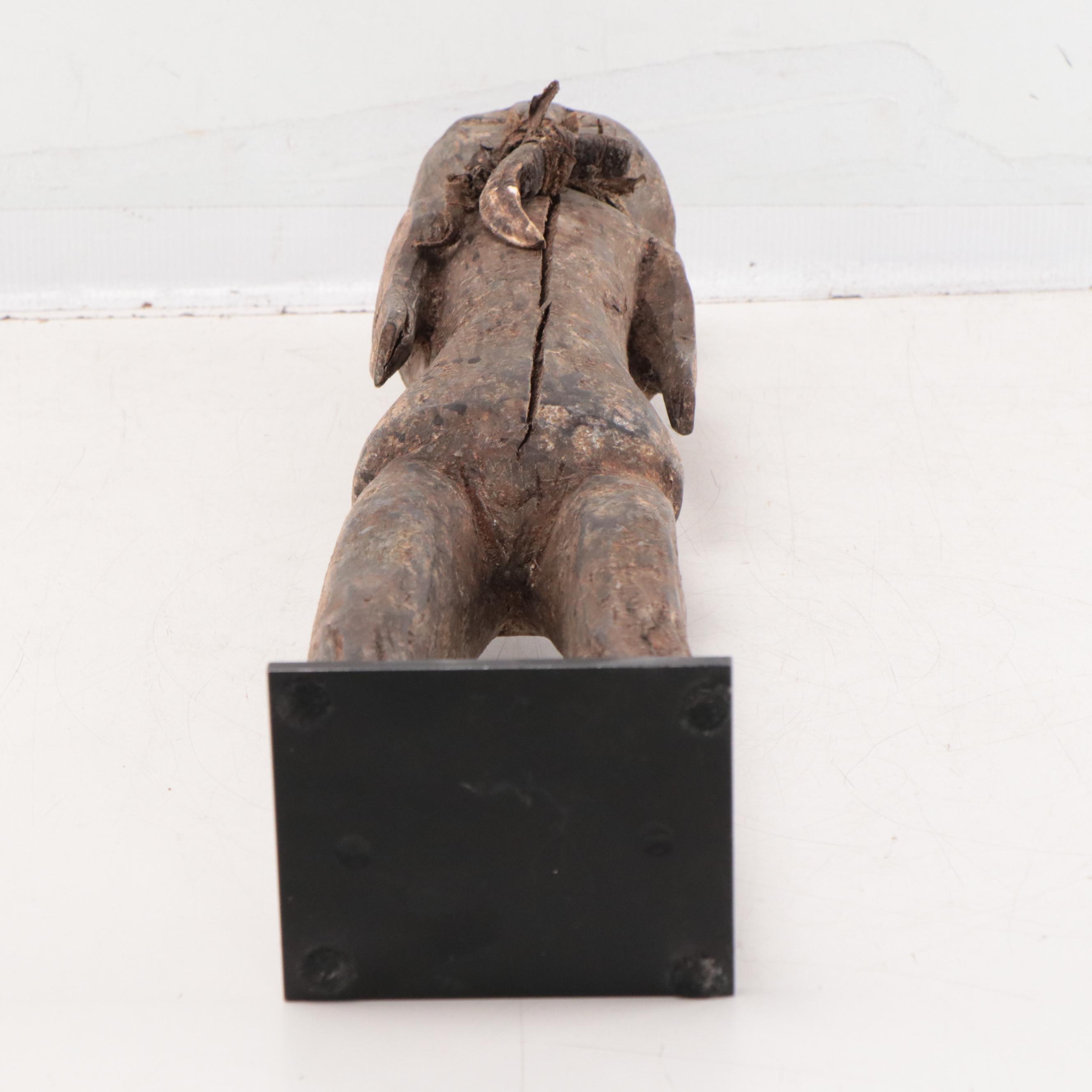 Moba (Togo) Hand-Carved Wood Divination Figure, Mid-20th Century