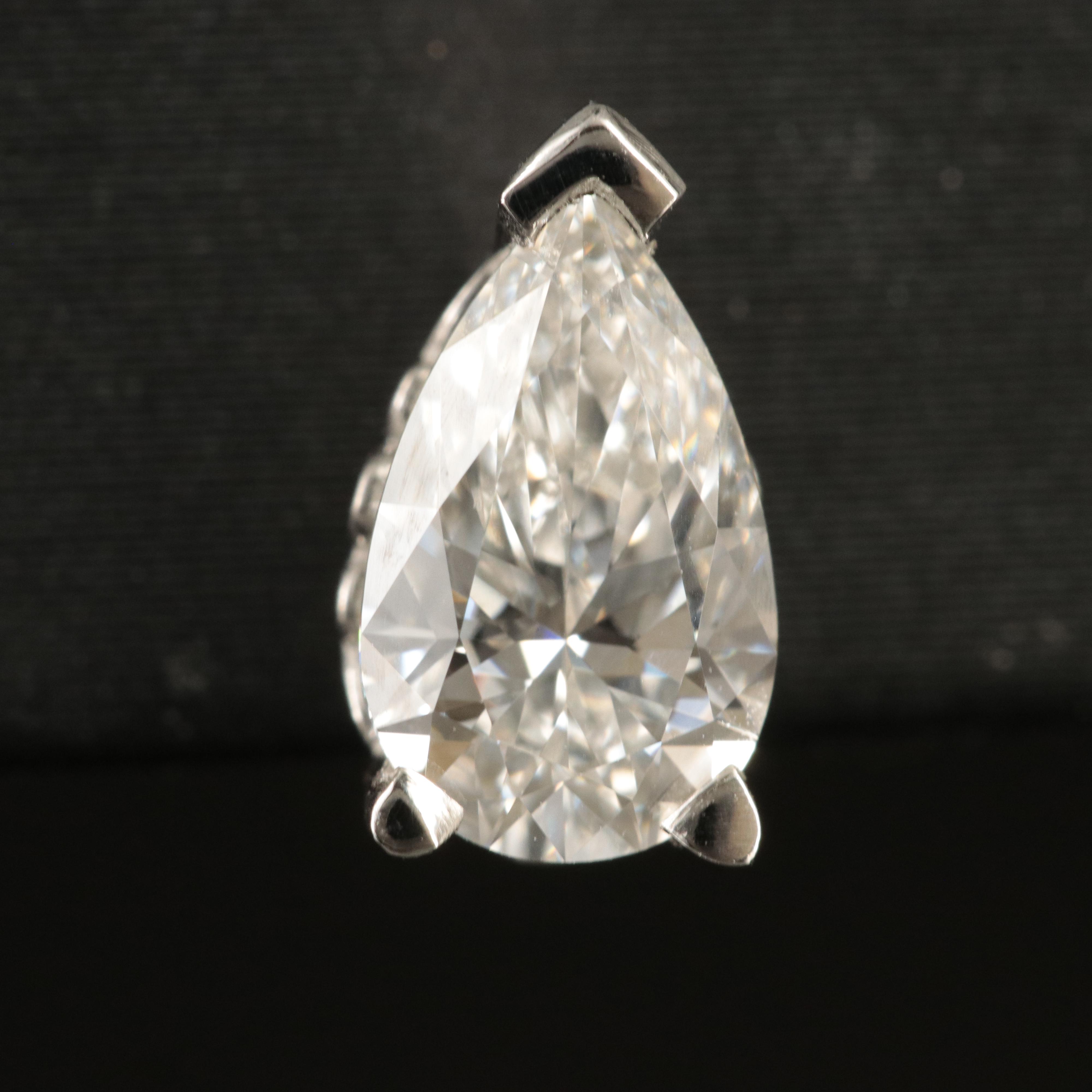 Platinum 2.00 CTW Lab Grown Diamond Stud Earrings with IGI Reports