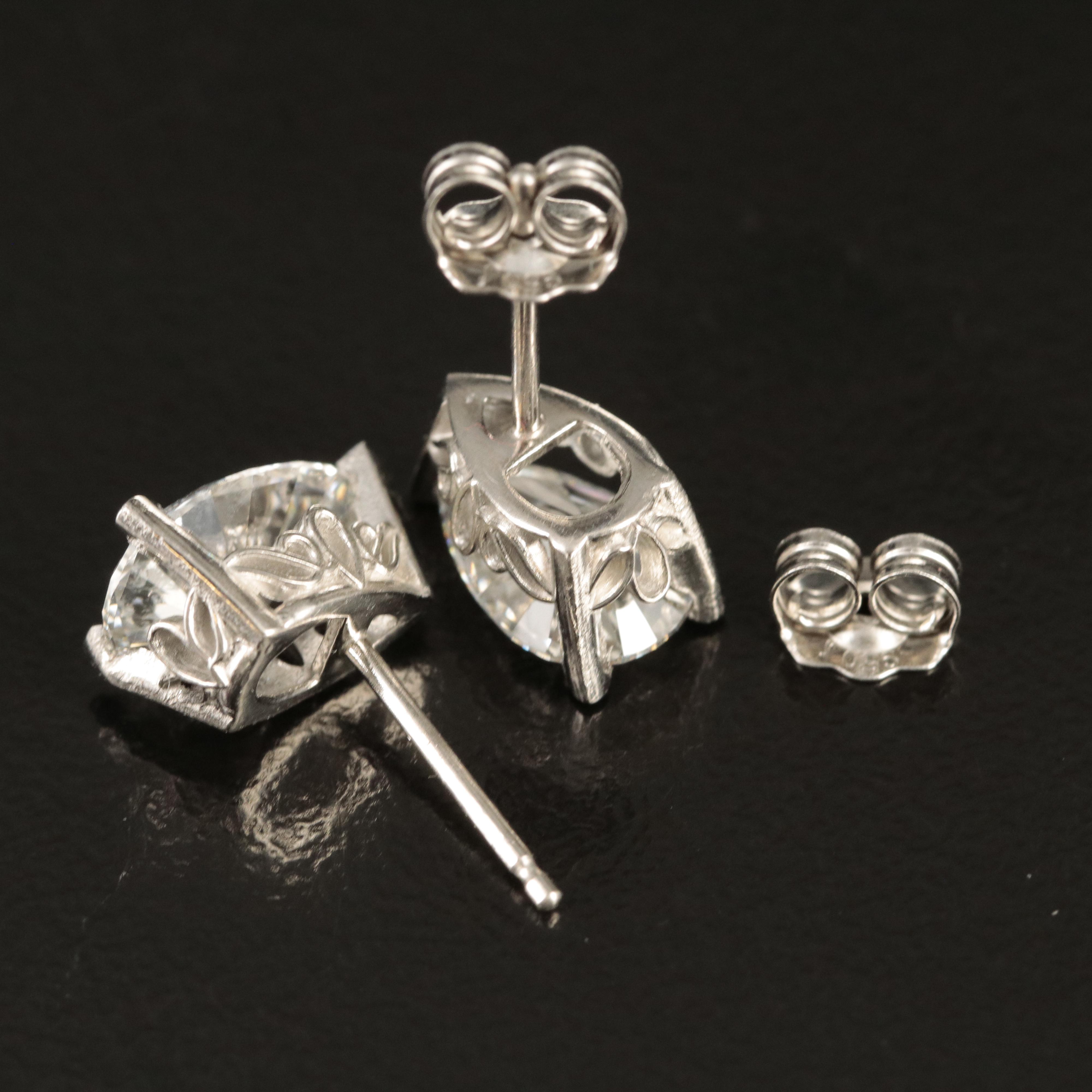 Platinum 2.00 CTW Lab Grown Diamond Stud Earrings with IGI Reports