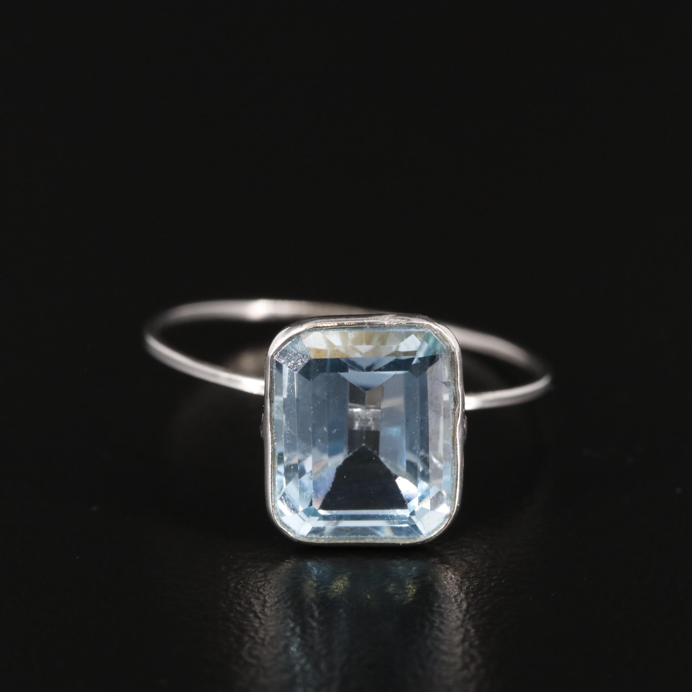 14K Blue Topaz Ring