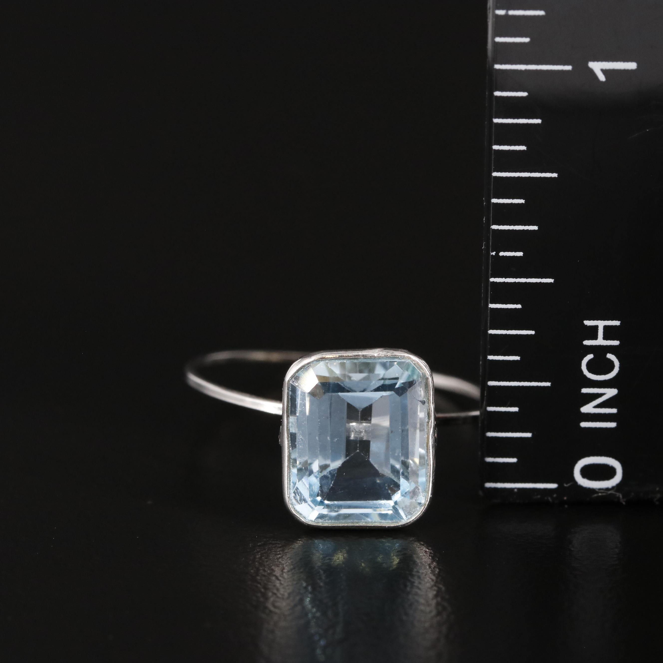14K Blue Topaz Ring