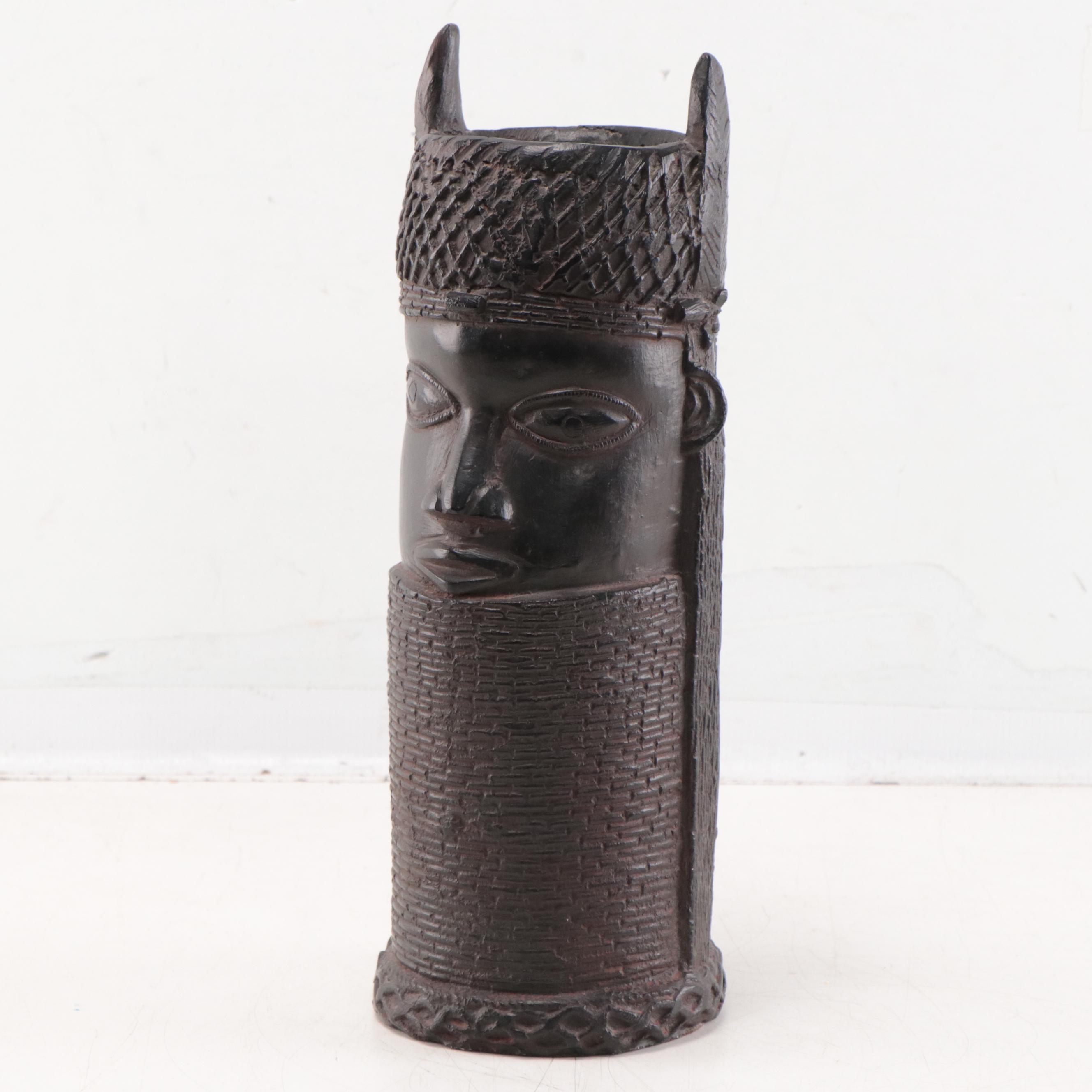 Austin Productions Inc. Cast Plaster of Benin Sculpture, Late 20th Century