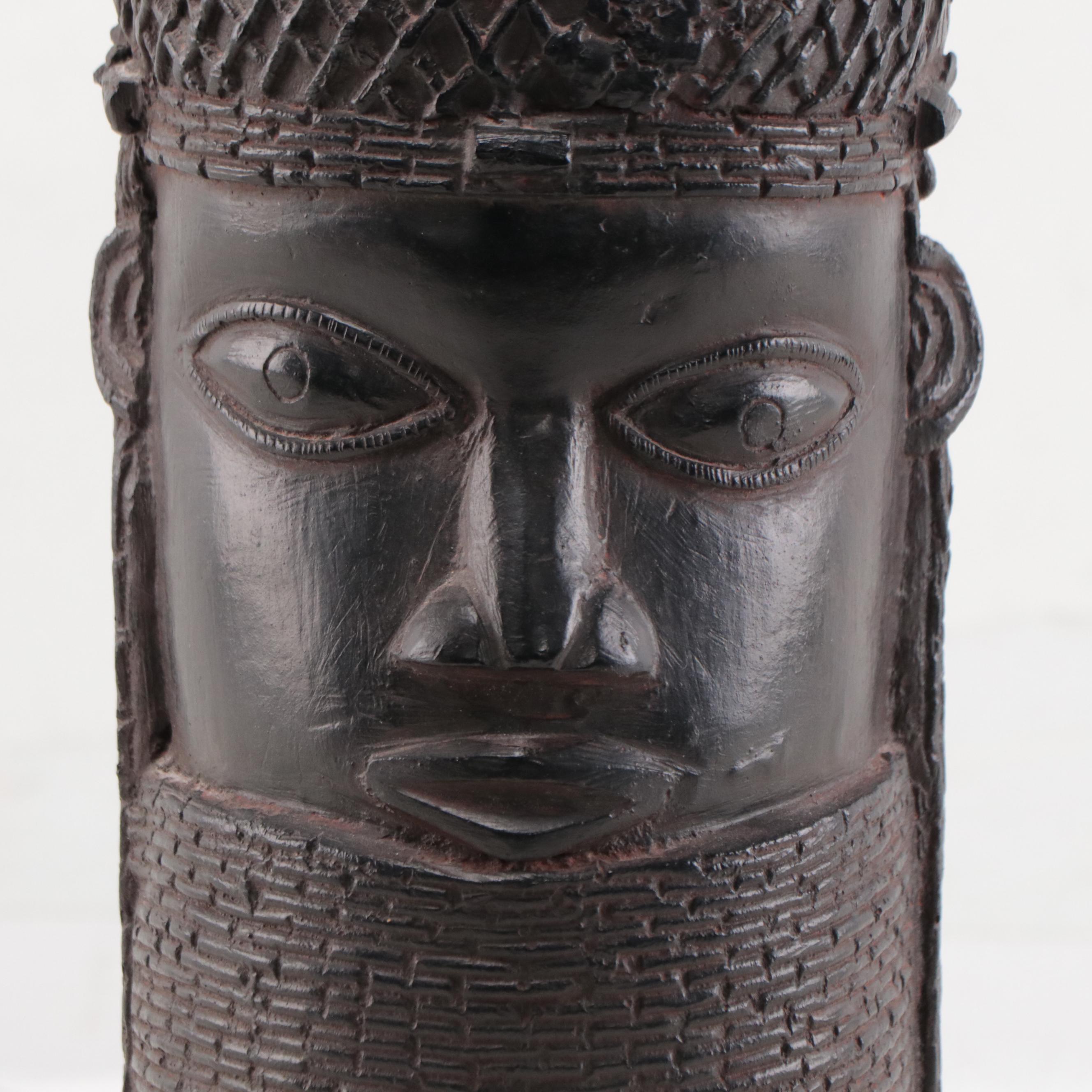 Austin Productions Inc. Cast Plaster of Benin Sculpture, Late 20th Century