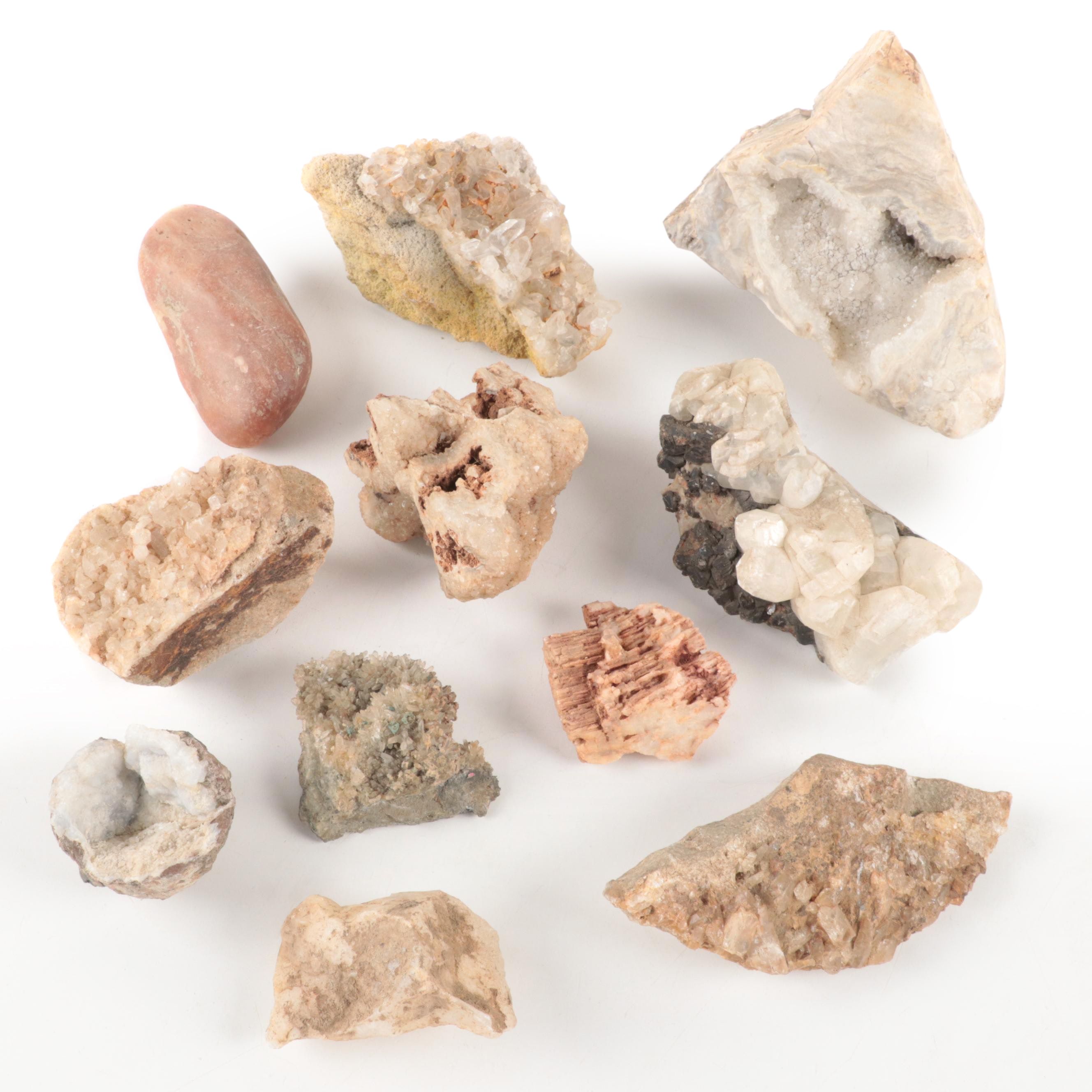 Calcite Sphalerite, Quartz and Tourmaline Quartz Specimens