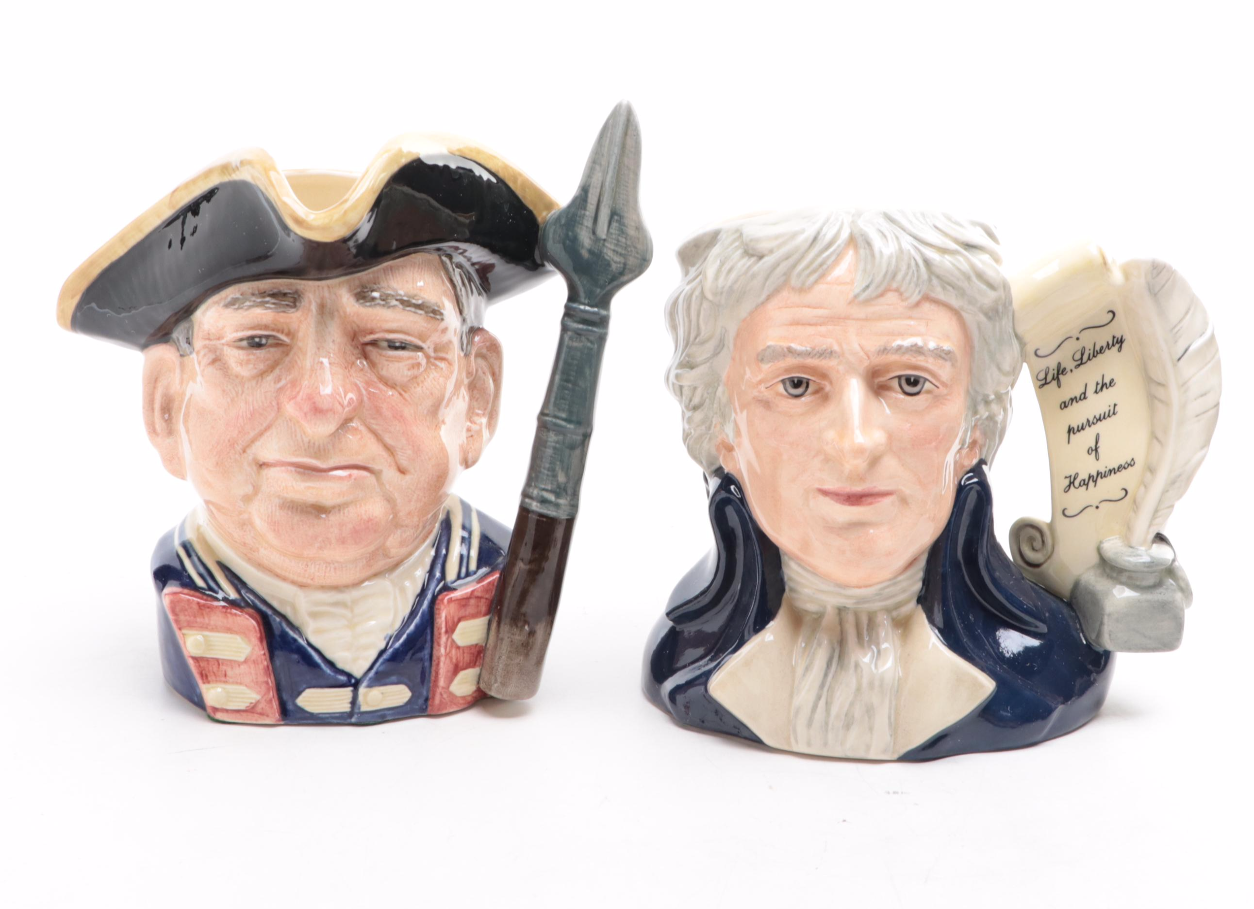 Royal Doulton Character Jugs and Fitz & Floyd Columbus Teapot with Other Décor