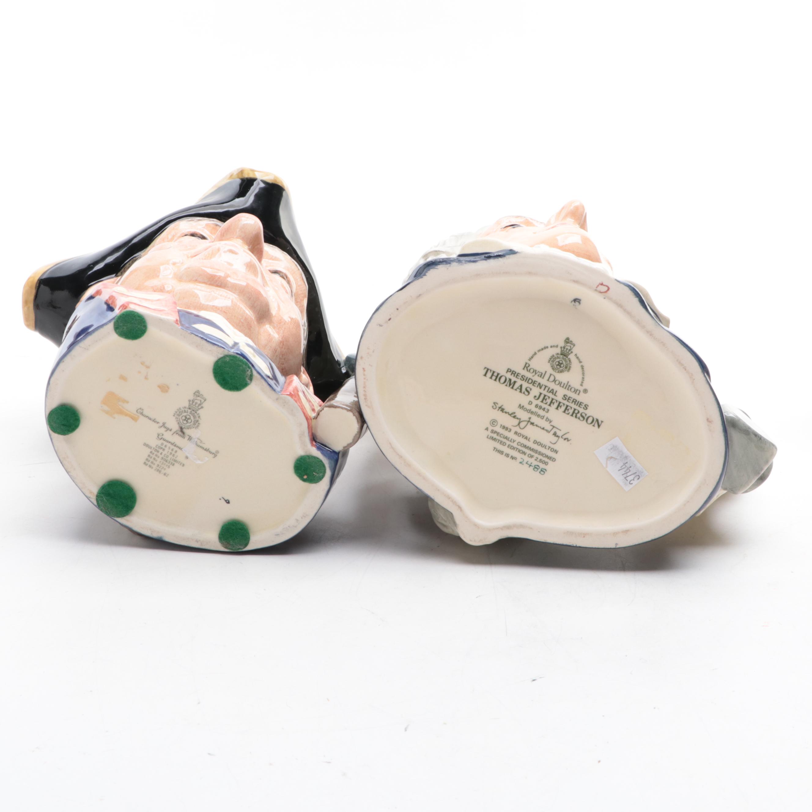 Royal Doulton Character Jugs and Fitz & Floyd Columbus Teapot with Other Décor