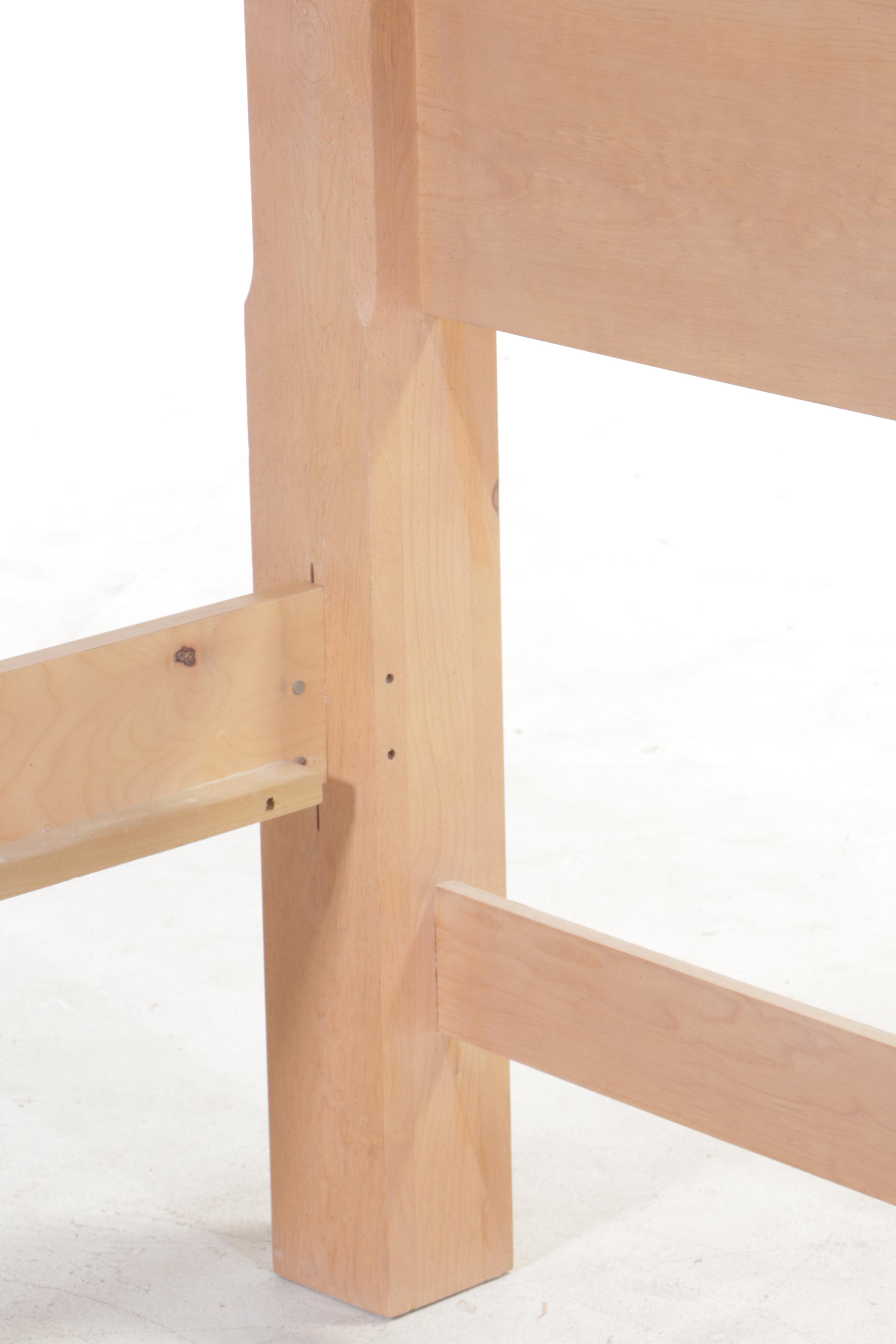 Santa Fe Cerused Pine Queen Size Bed Frame, Late 20th Century