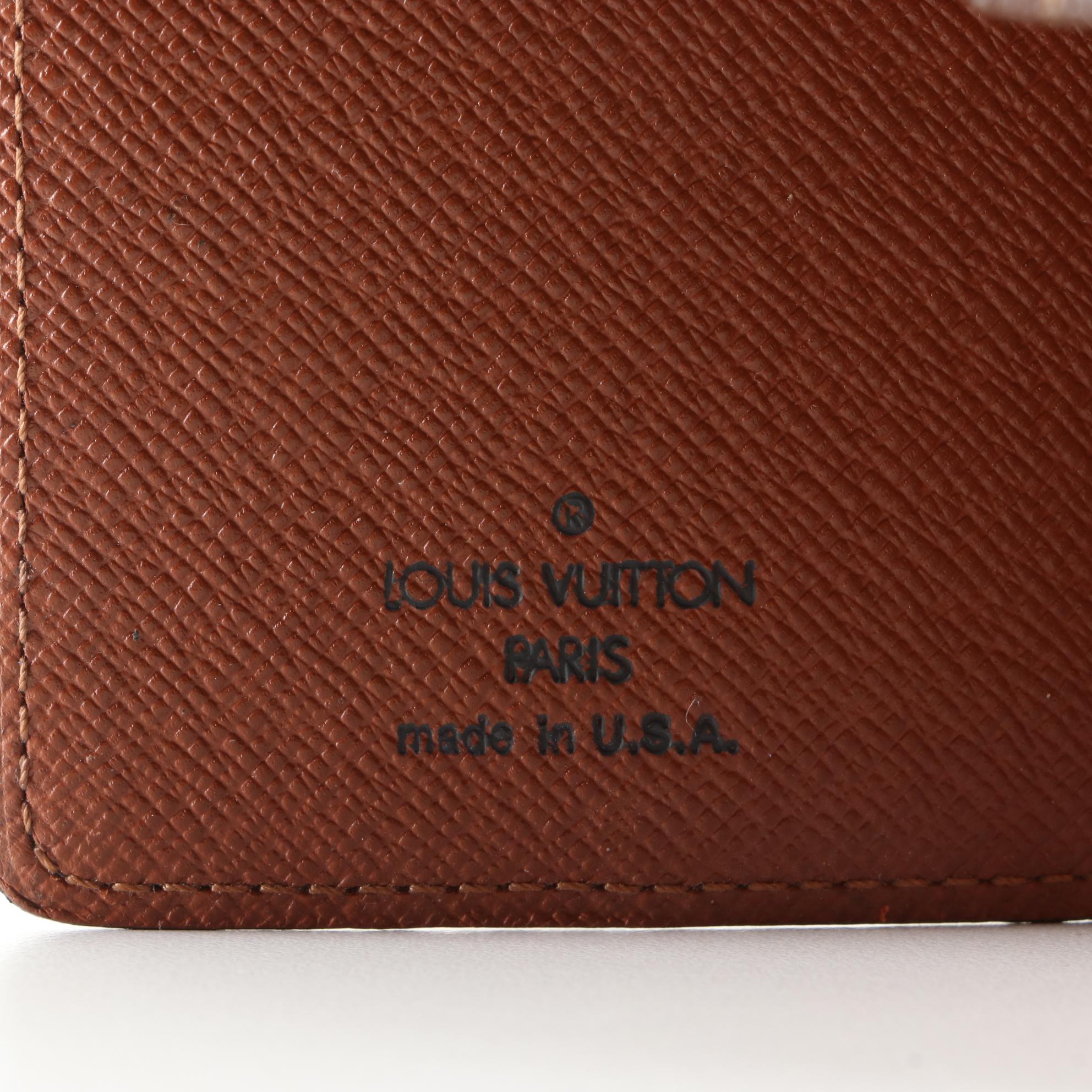 Louis Vuitton Agenda Poche Cover in Monogram Canvas and Leather with Box