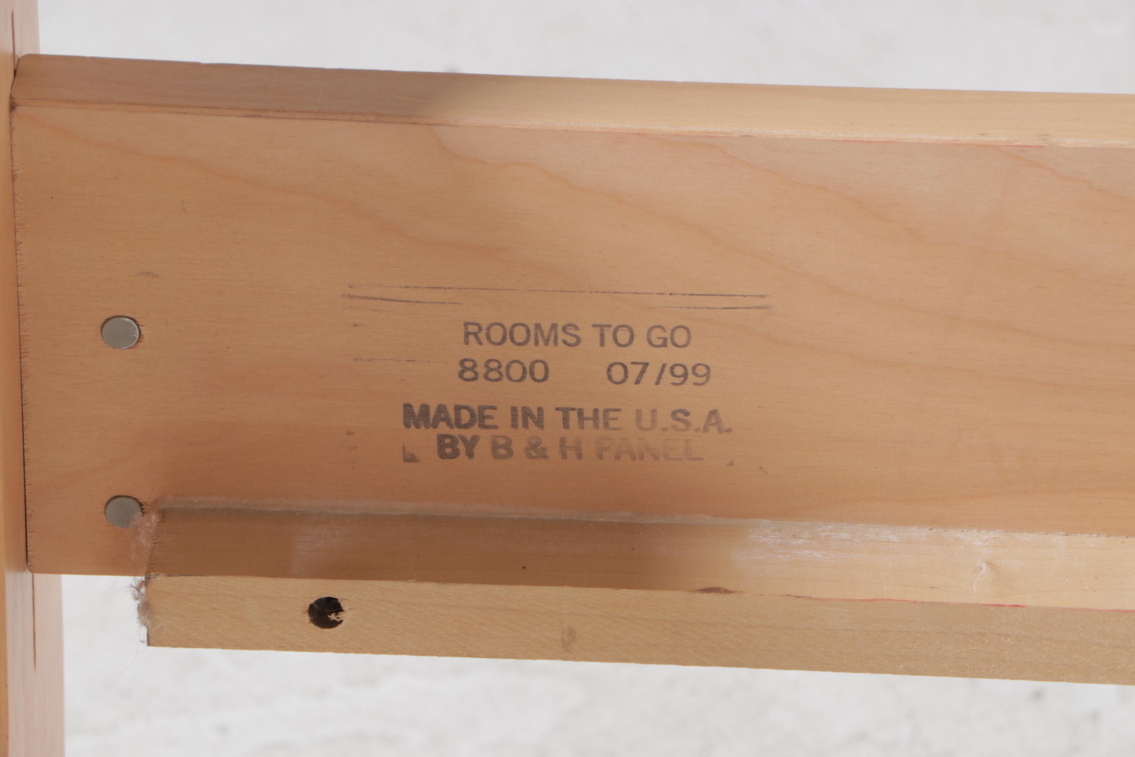 Santa Fe Cerused Pine Queen Size Bed Frame, Late 20th Century