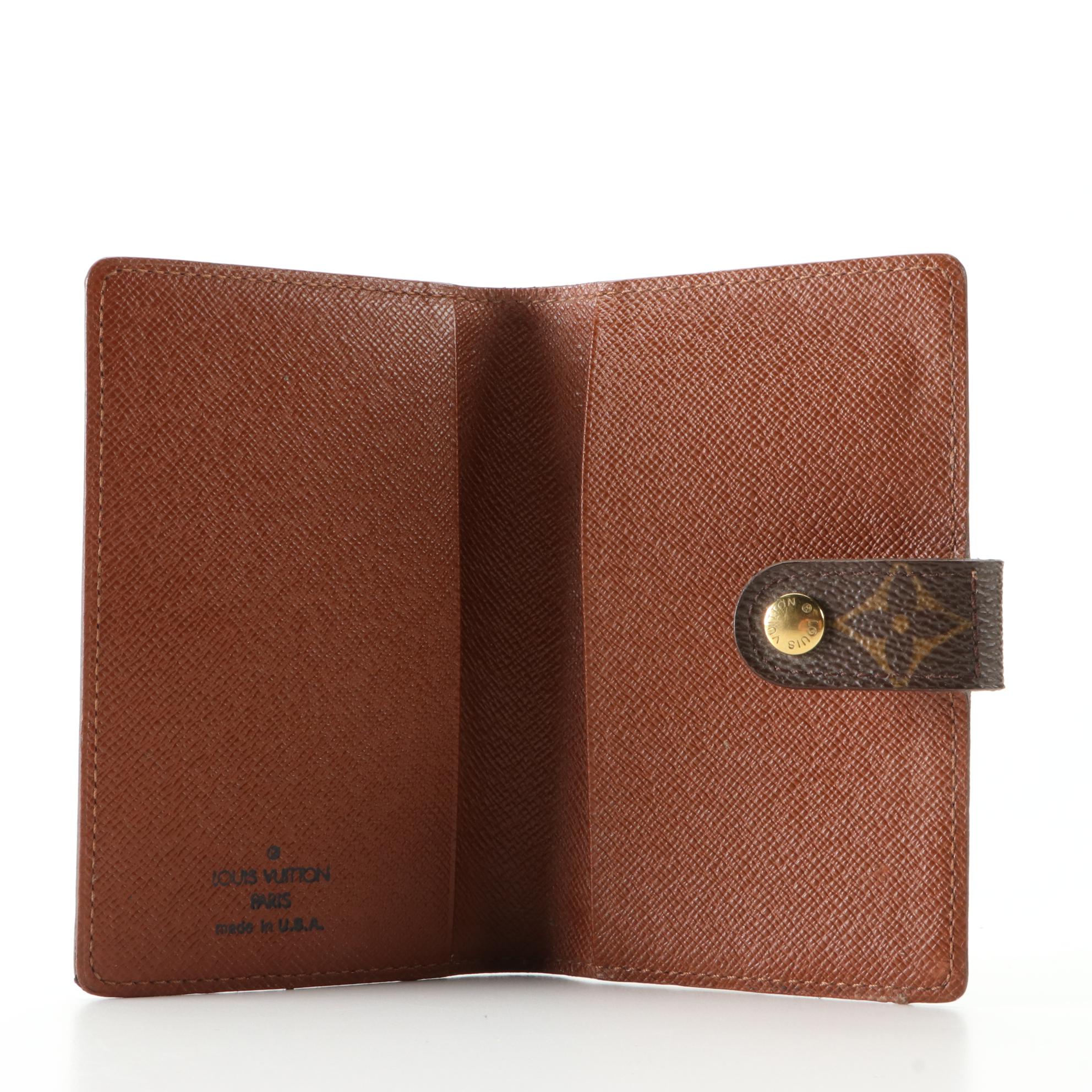 Louis Vuitton Agenda Poche Cover in Monogram Canvas and Leather with Box