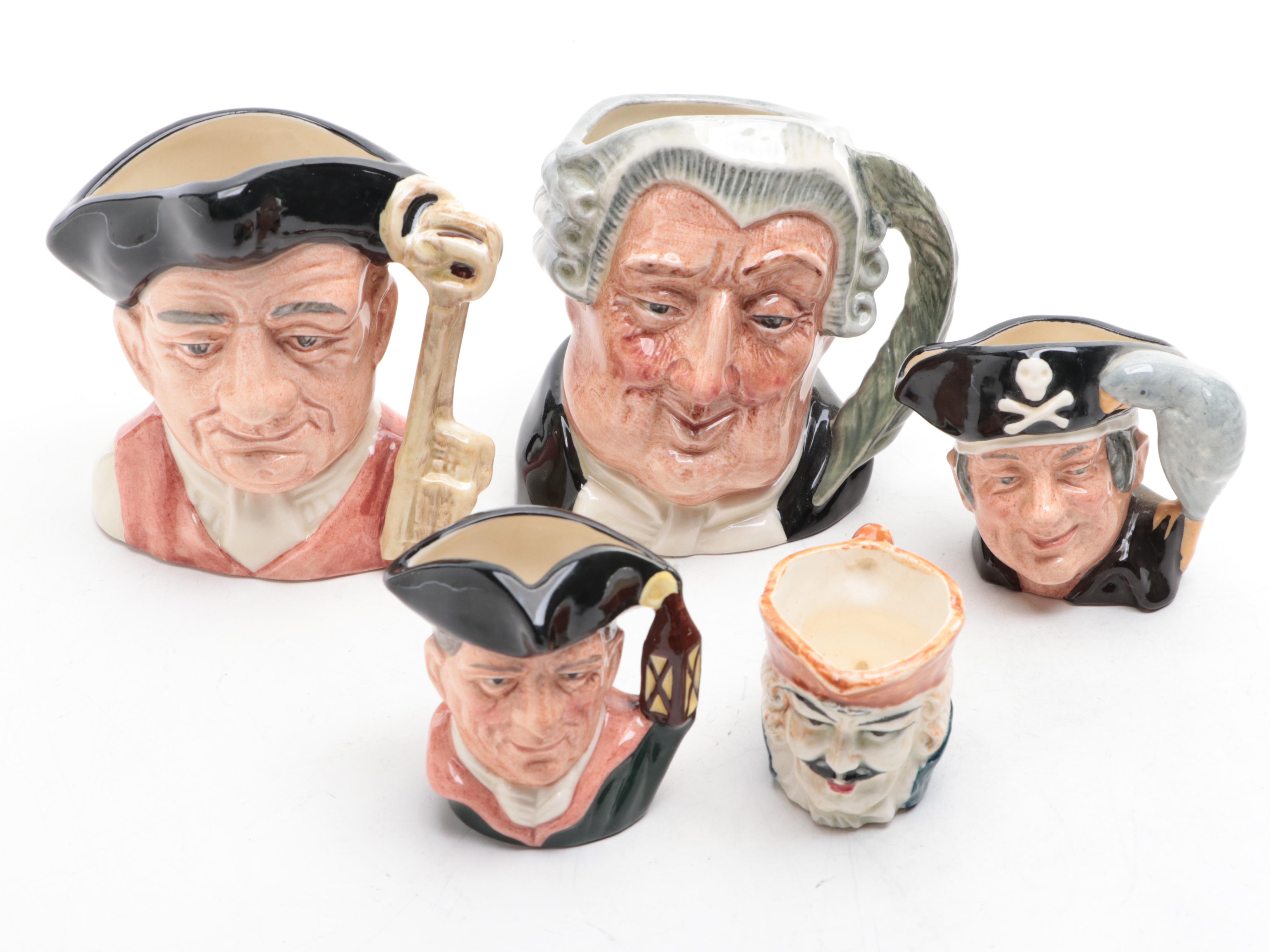 Royal Doulton Character Jugs and Fitz & Floyd Columbus Teapot with Other Décor