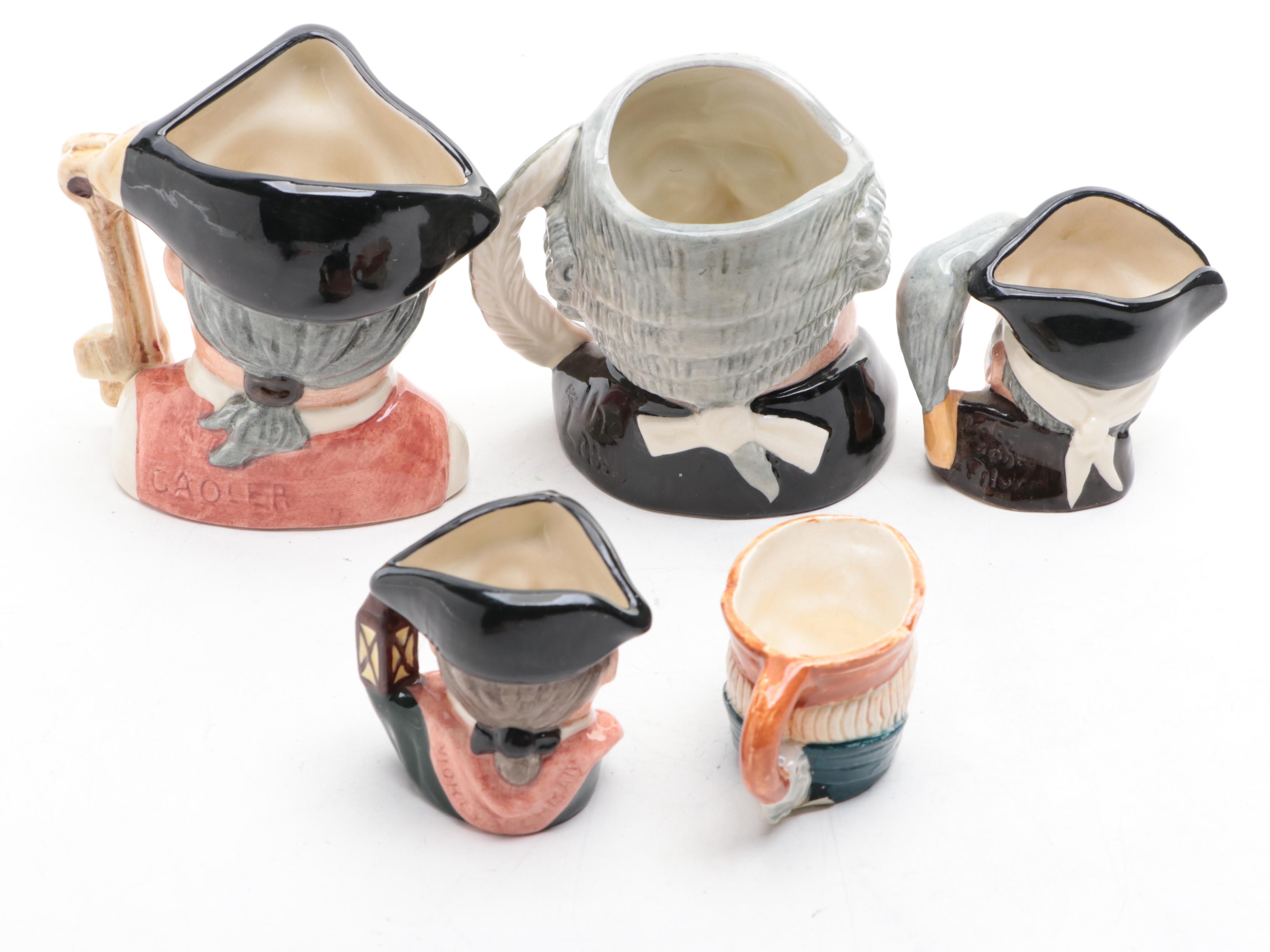 Royal Doulton Character Jugs and Fitz & Floyd Columbus Teapot with Other Décor