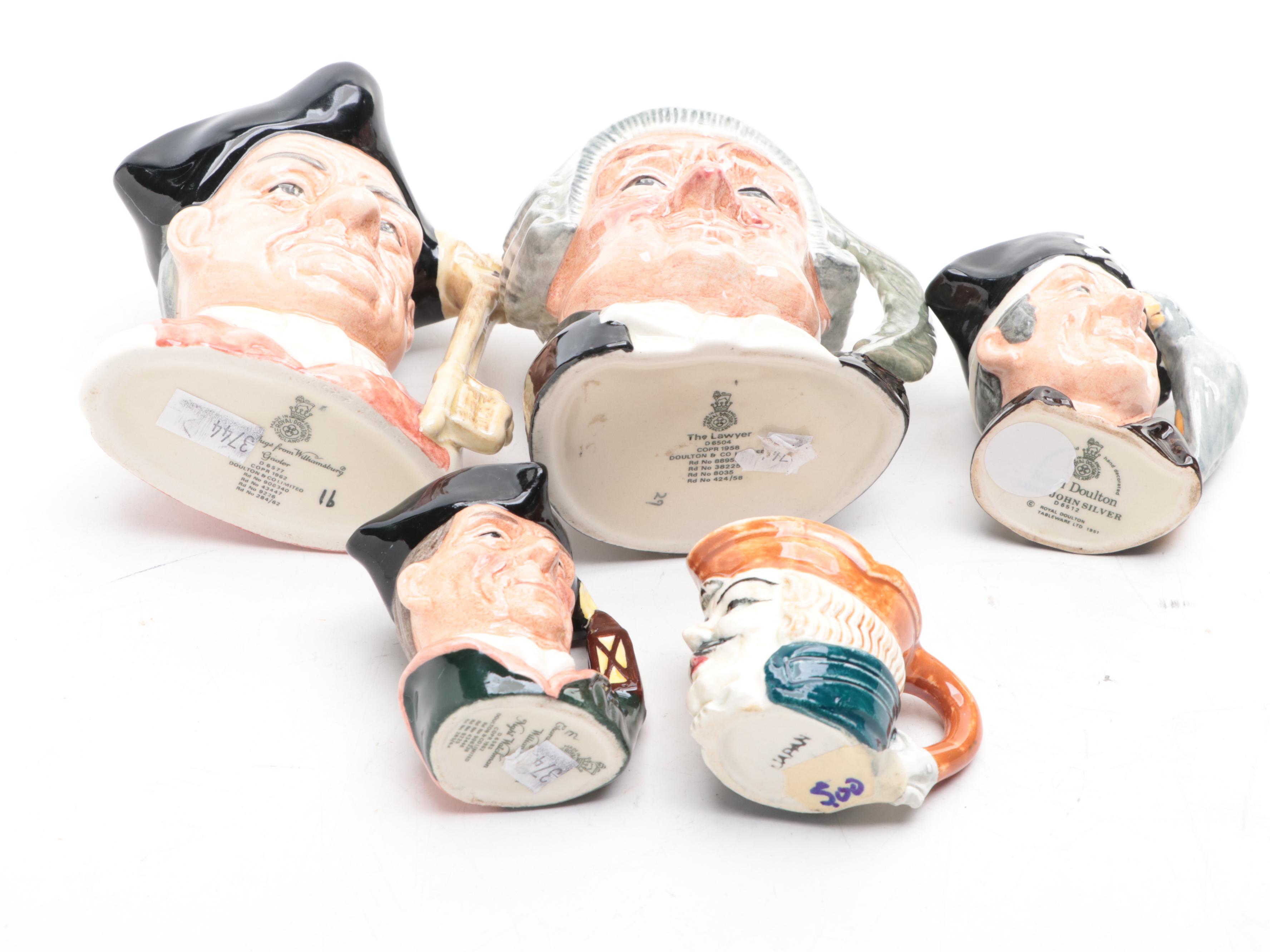 Royal Doulton Character Jugs and Fitz & Floyd Columbus Teapot with Other Décor